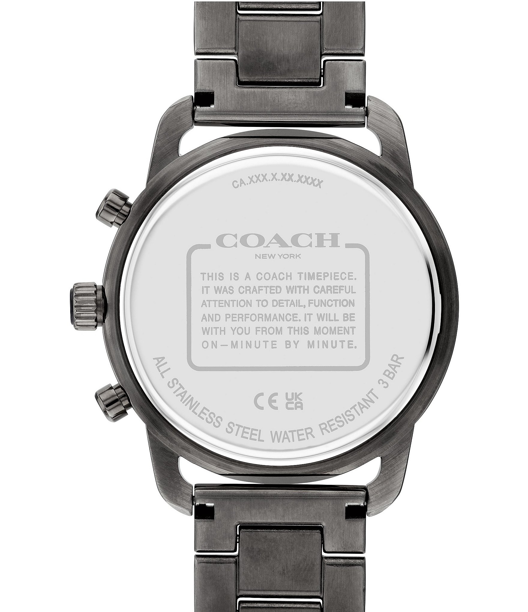 COACH Men's Cruiser Quartz Chronograph Grey IP Bracelet Watch