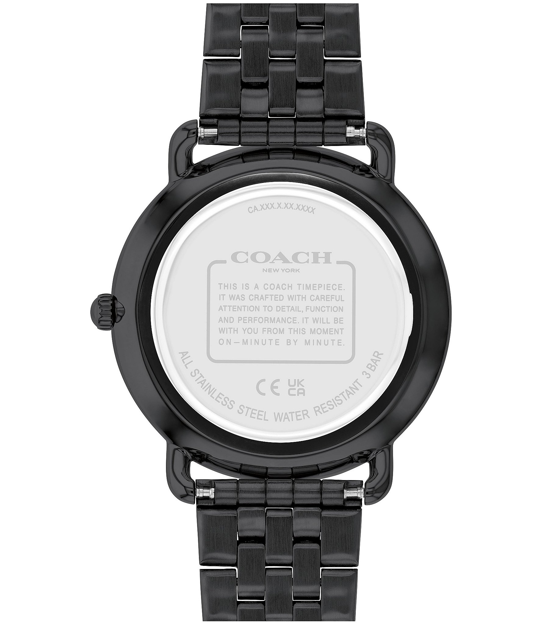 COACH Men's Elliot Quartz Analog Allover Black Tone Stainless Steel Bracelet Watch