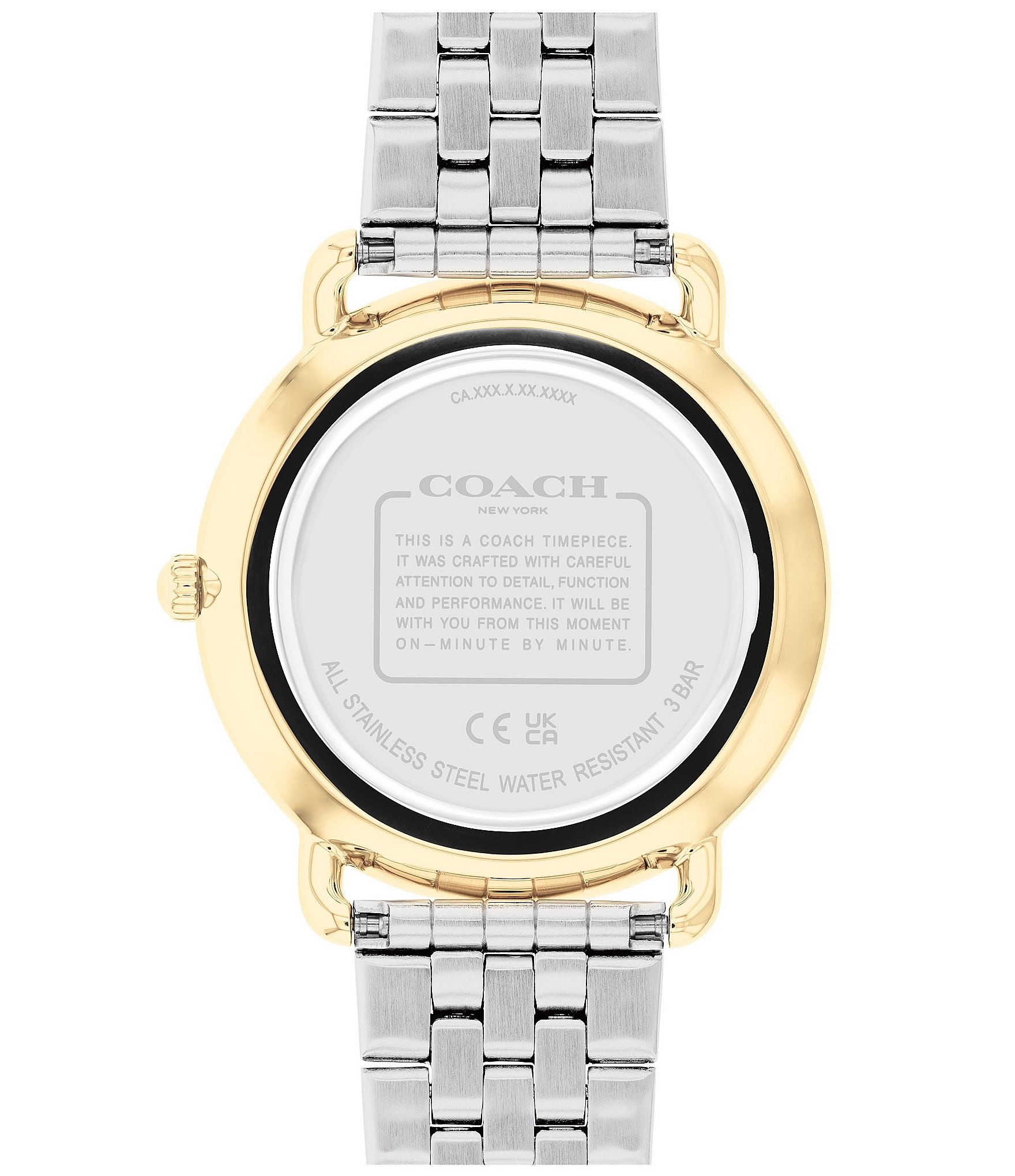 COACH Men's Elliot Quartz Analog Two Tone Stainless Steel Bracelet Watch