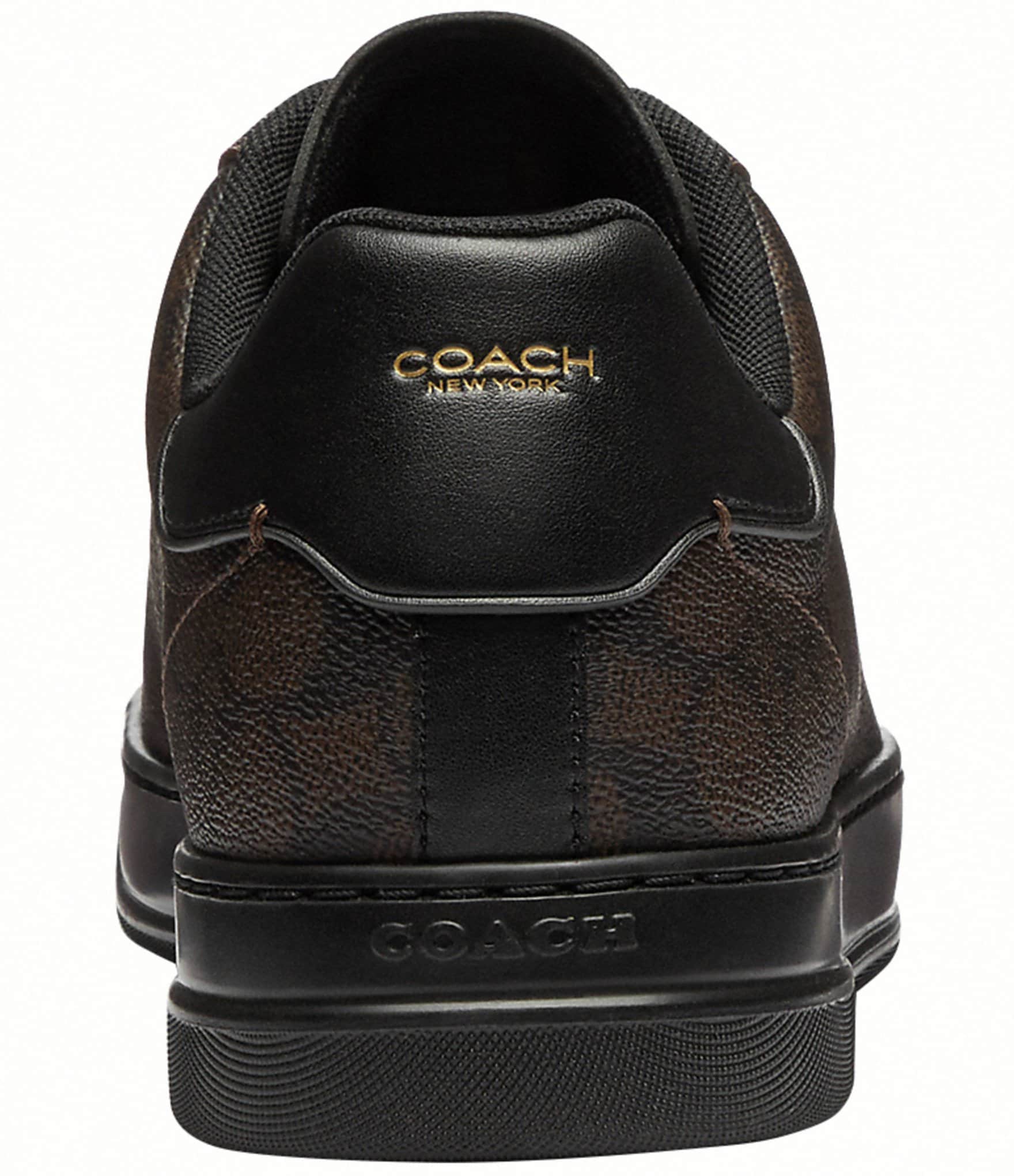 COACH Men's High Line Signature Logo Leather Sneakers