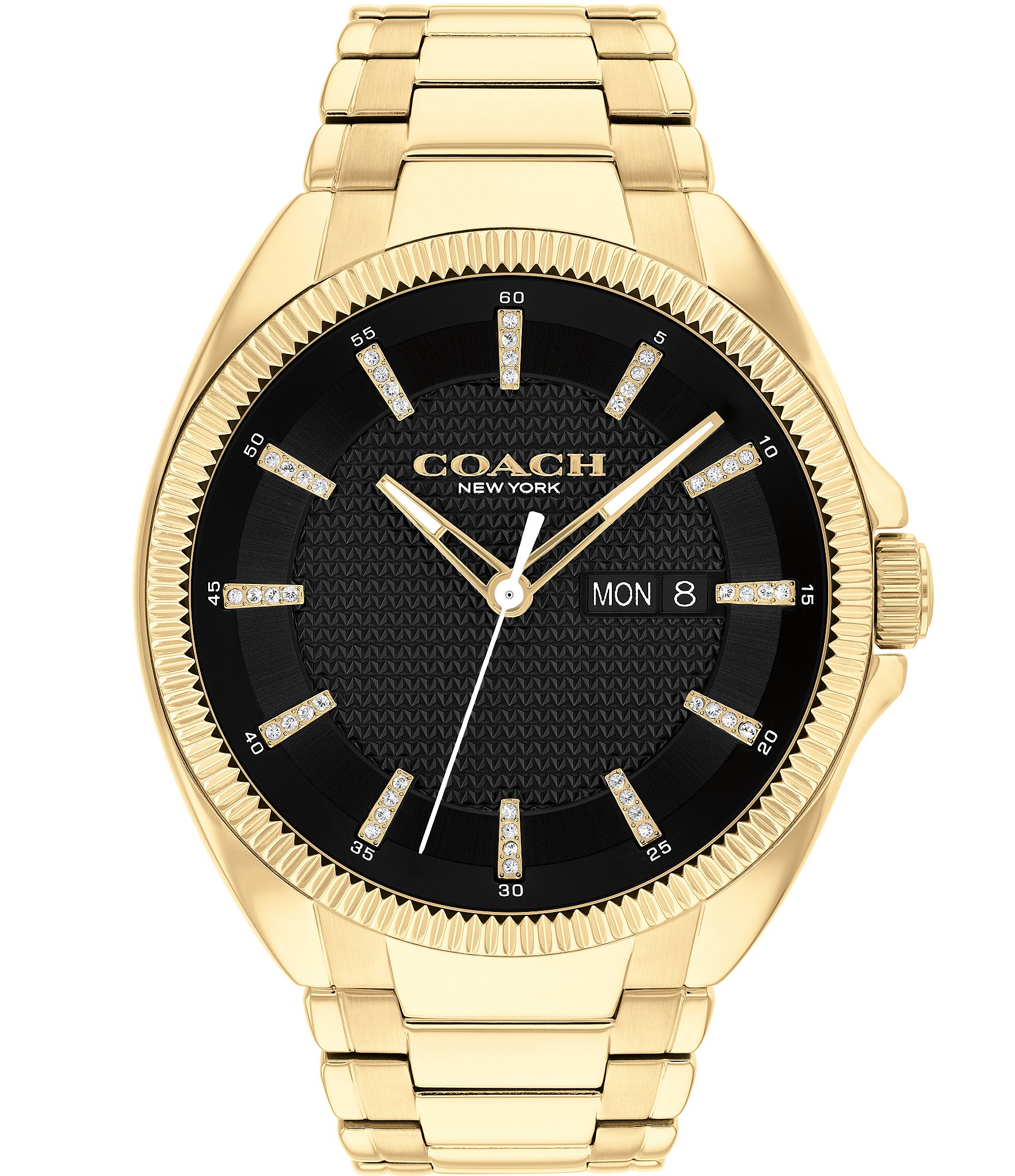 COACH Men's Jackson Quartz Analog Gold Tone Stainless Steel Bracelet Watch