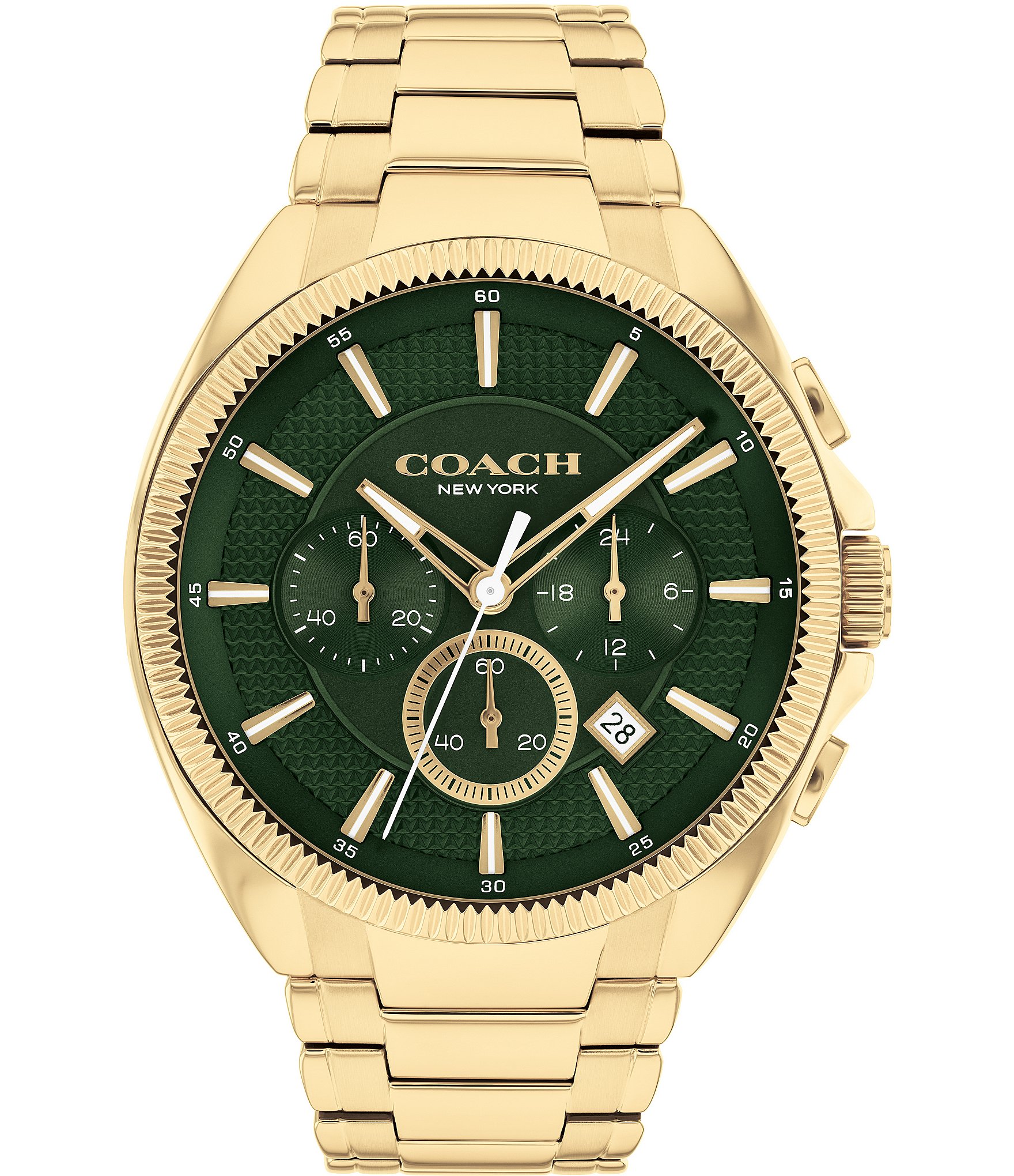 COACH Men's Jackson Quartz Chronograph Gold Tone 44mm Stainless Steel ...