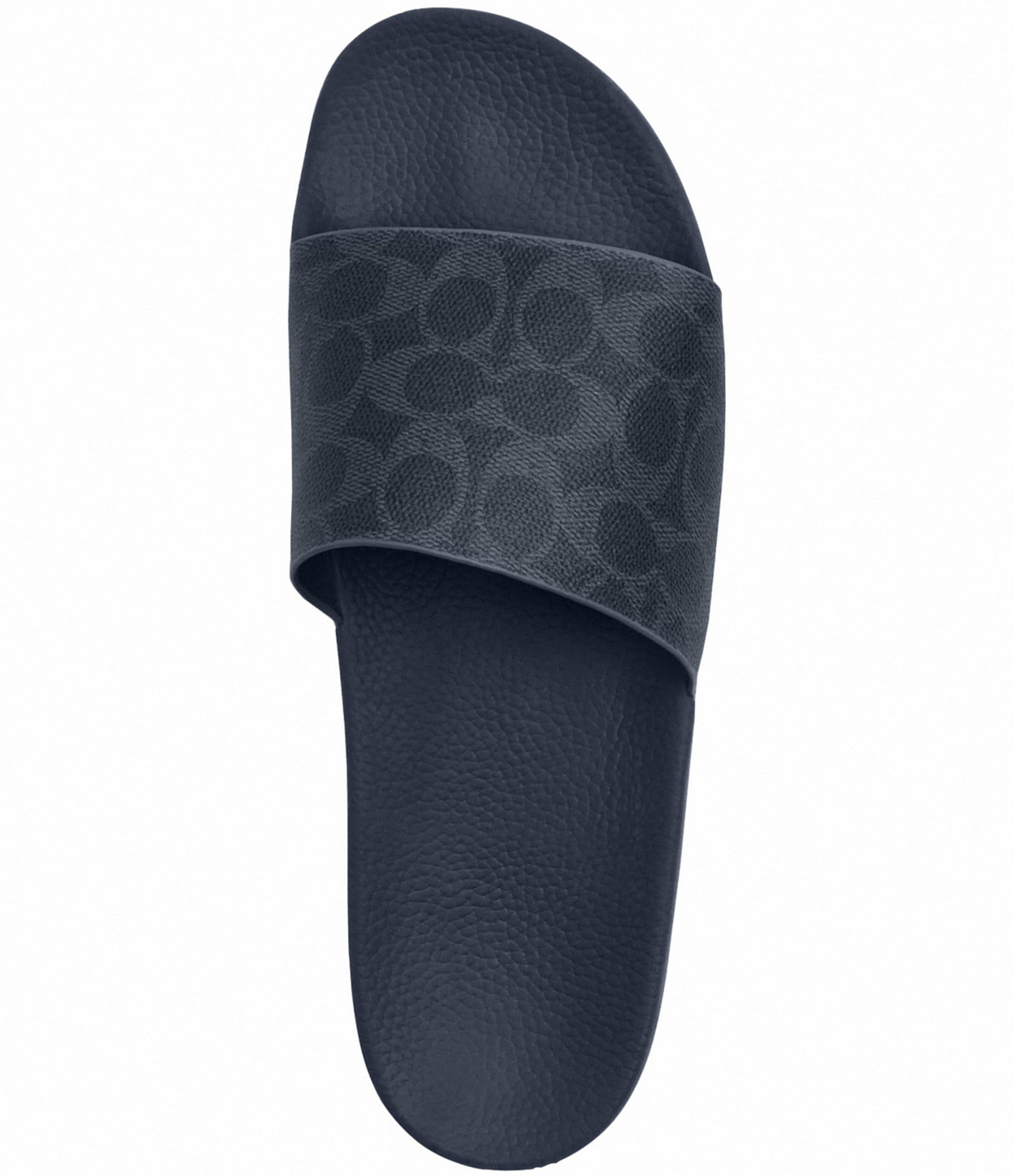 COACH Men's Signature Logo Coated Canvas Pool Slide Sandals