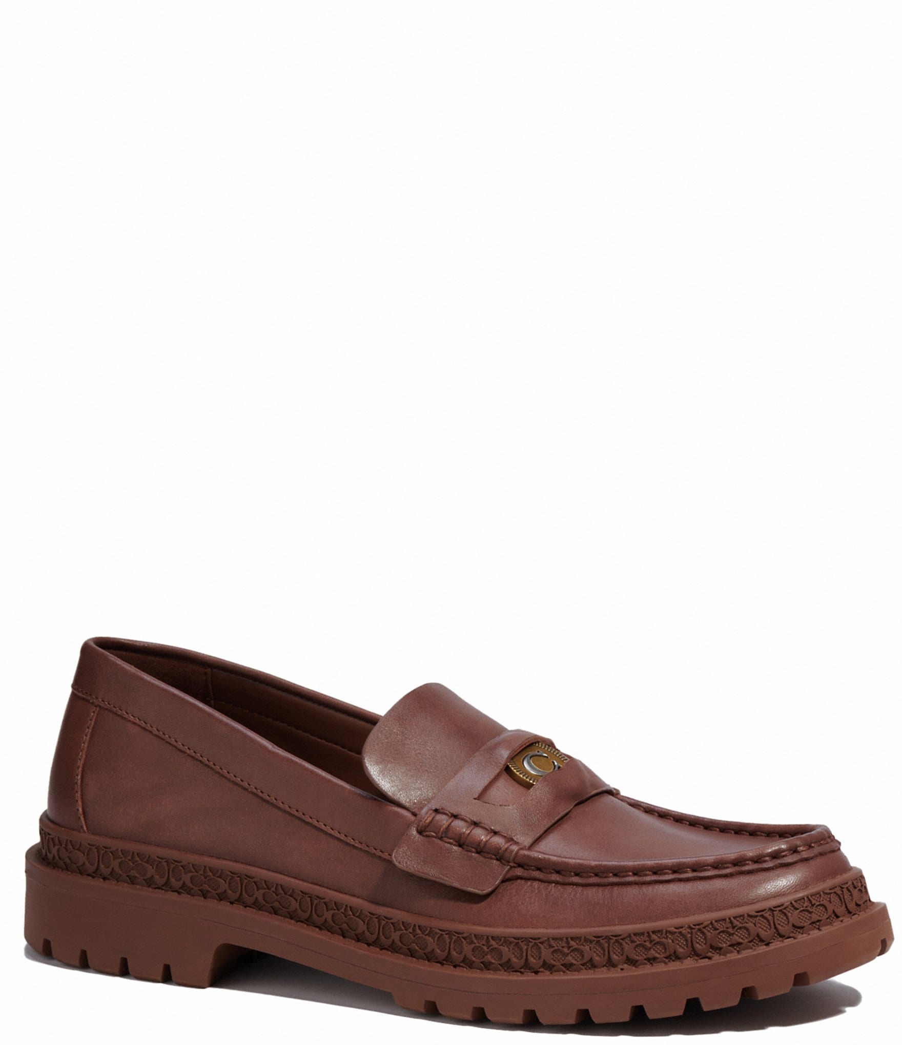 COACH Men's Signature Coin Leather Loafers | Dillard's