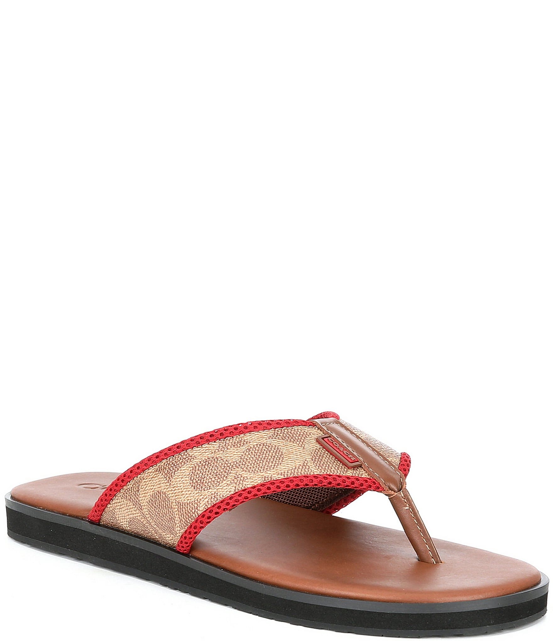 coach signature flip flops