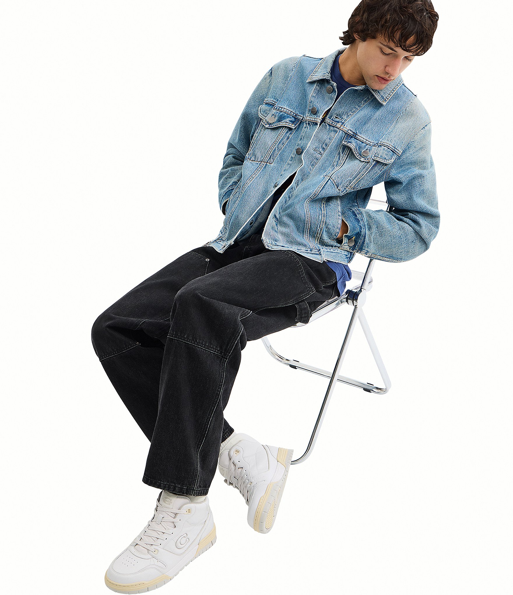 COACH Men's Soho Leather Mid Top Sneakers