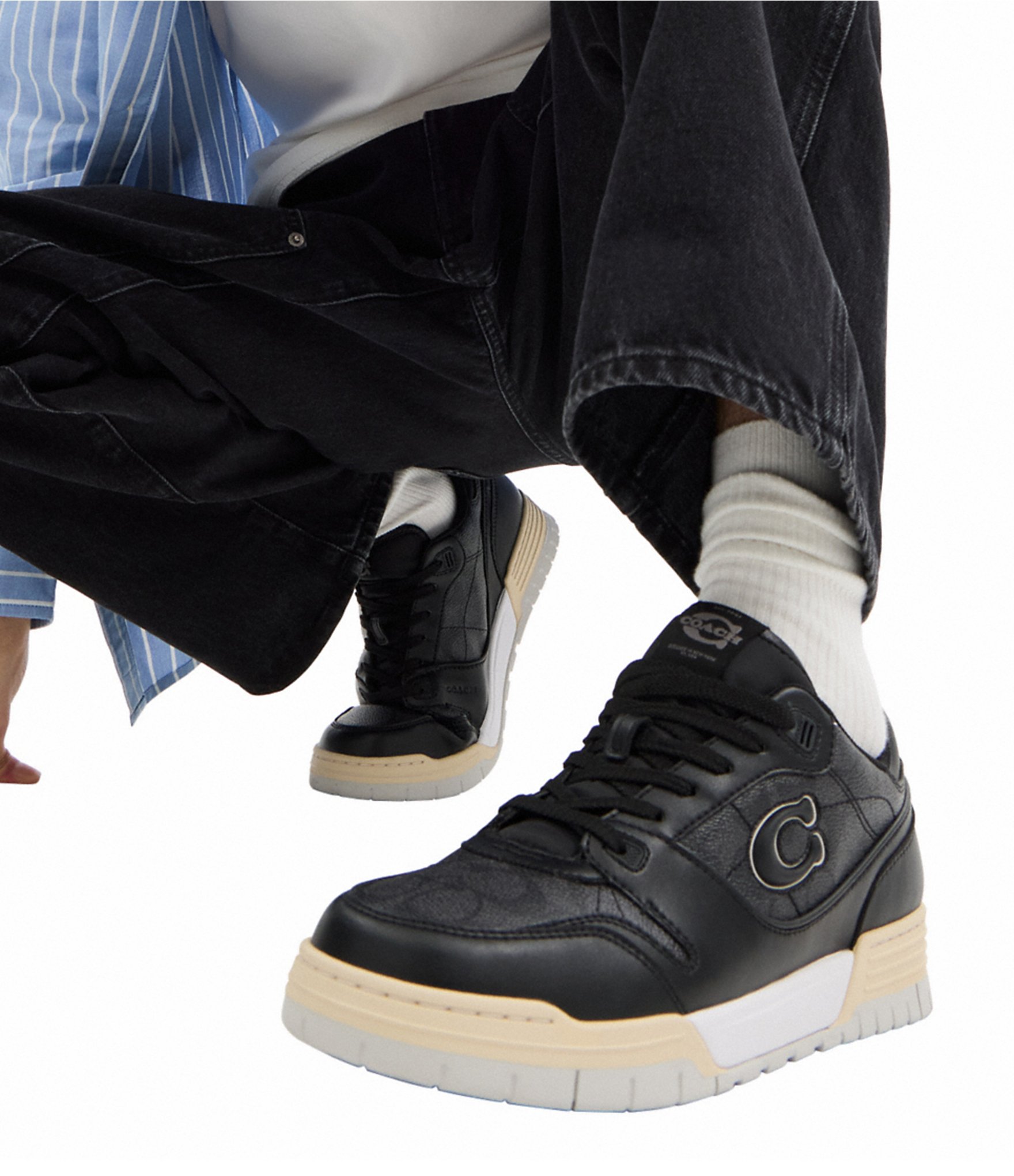 COACH Men's Soho Signature Logo Coated Canvas Sneakers