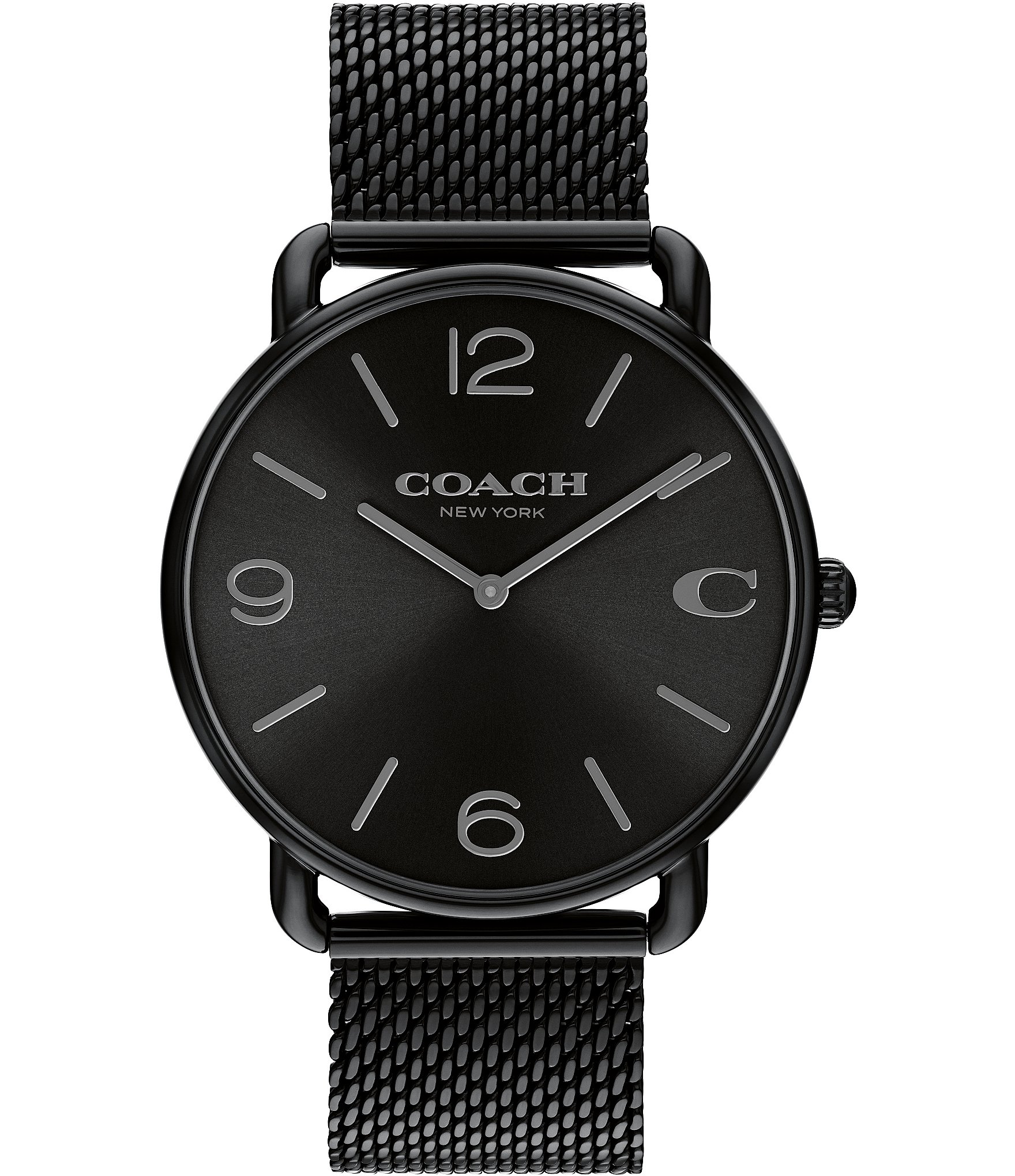 COACH Men's Solid Elliot 41mm Quartz Analog Mesh Bracelet Watch