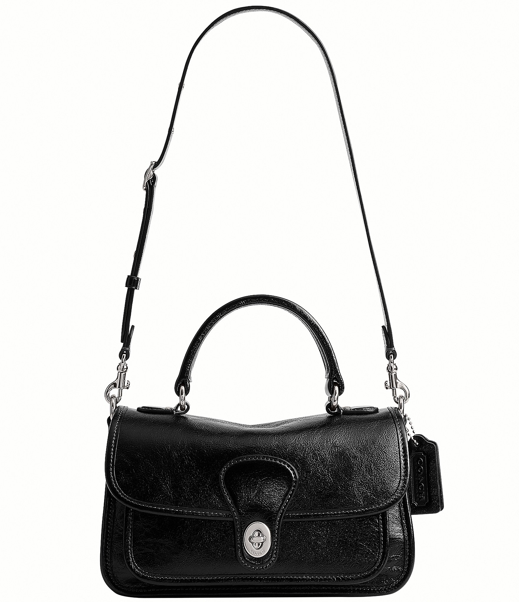 COACH Metropolitan 24 Glazed Leather Messenger Bag