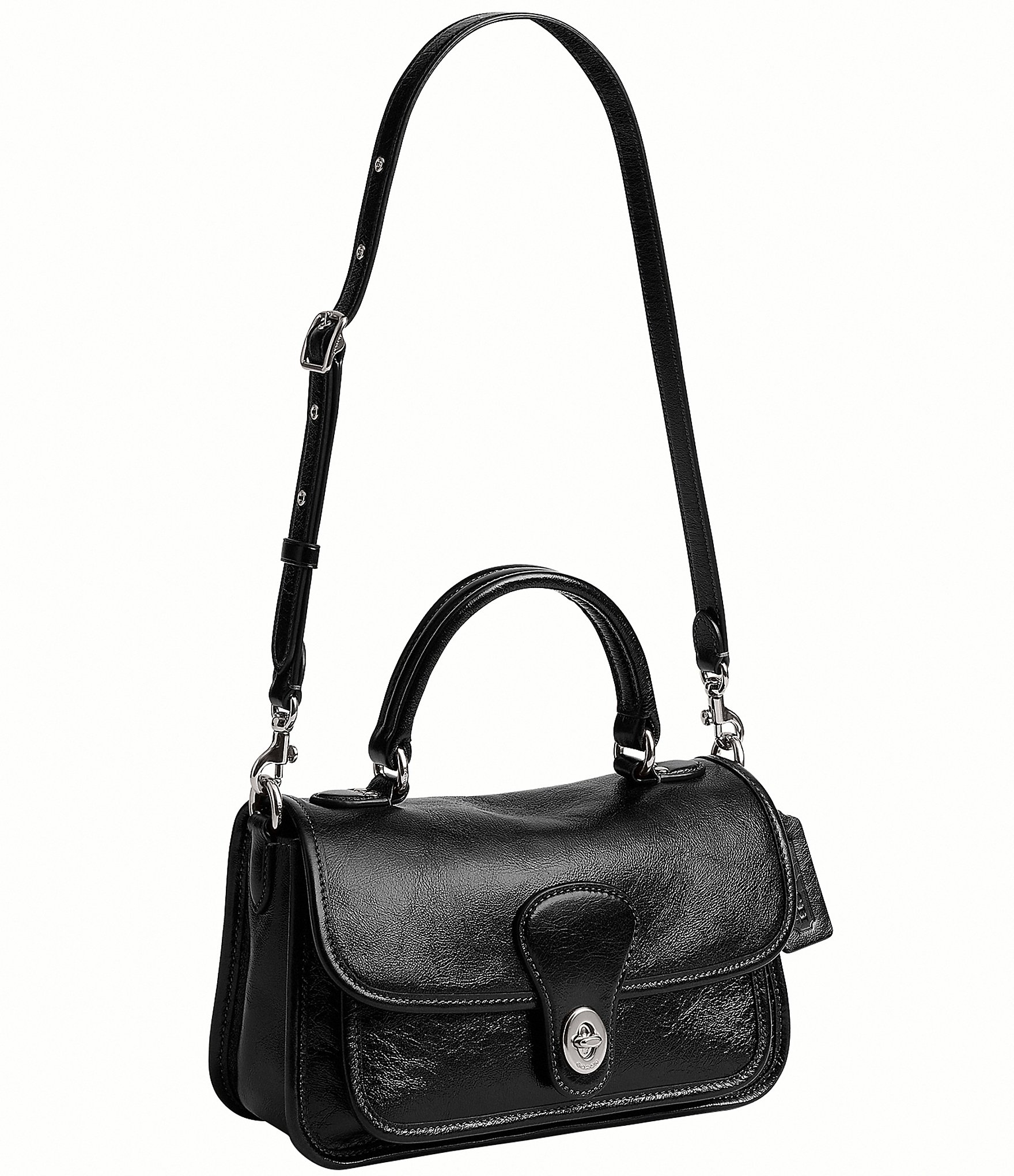 COACH Metropolitan 24 Glazed Leather Messenger Bag