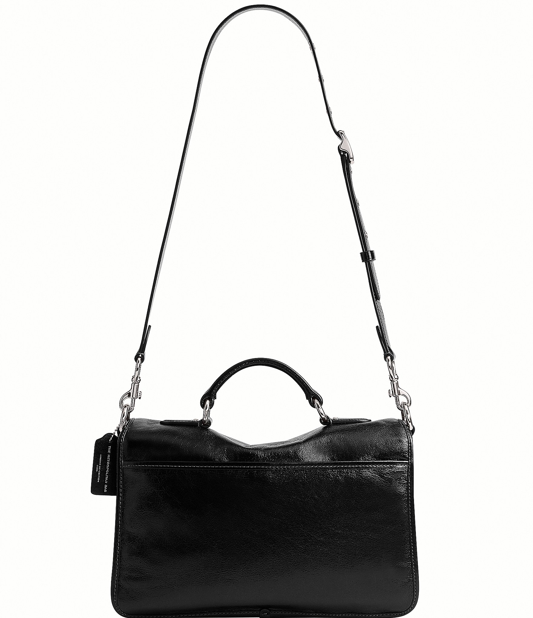 COACH Metropolitan 31 Glazed Leather Turnlock Messenger Bag