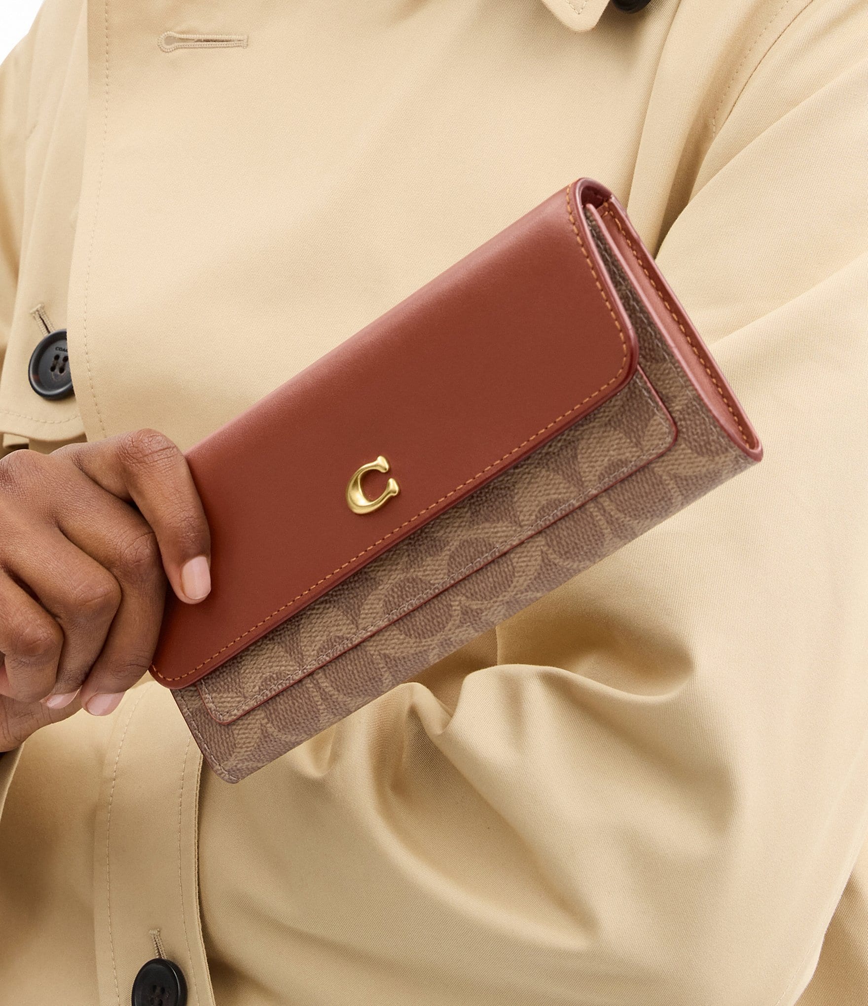 COACH Mila Long Flap Logo Wallet