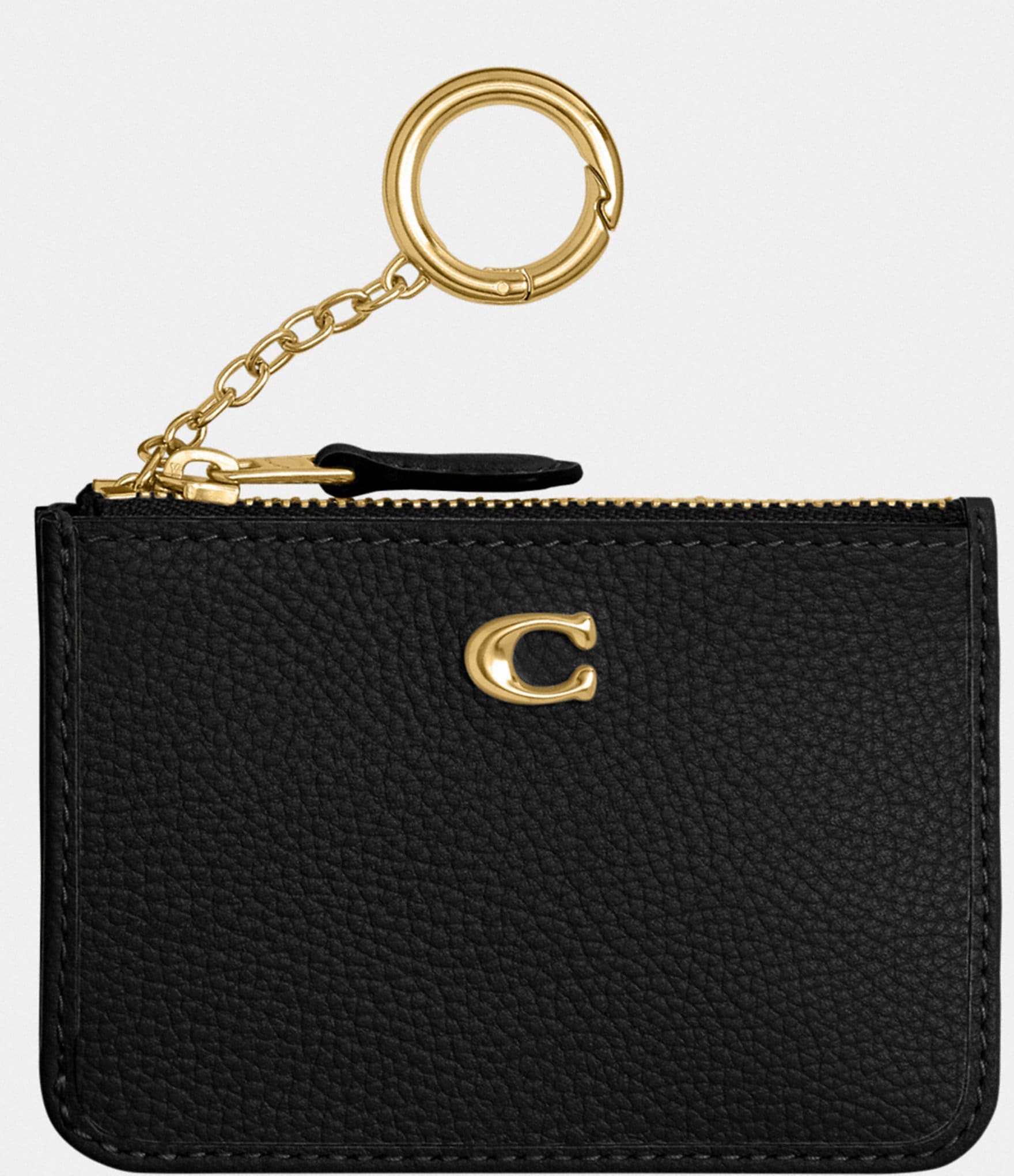 COACH Pebbled Leather Mini Skinny ID Case