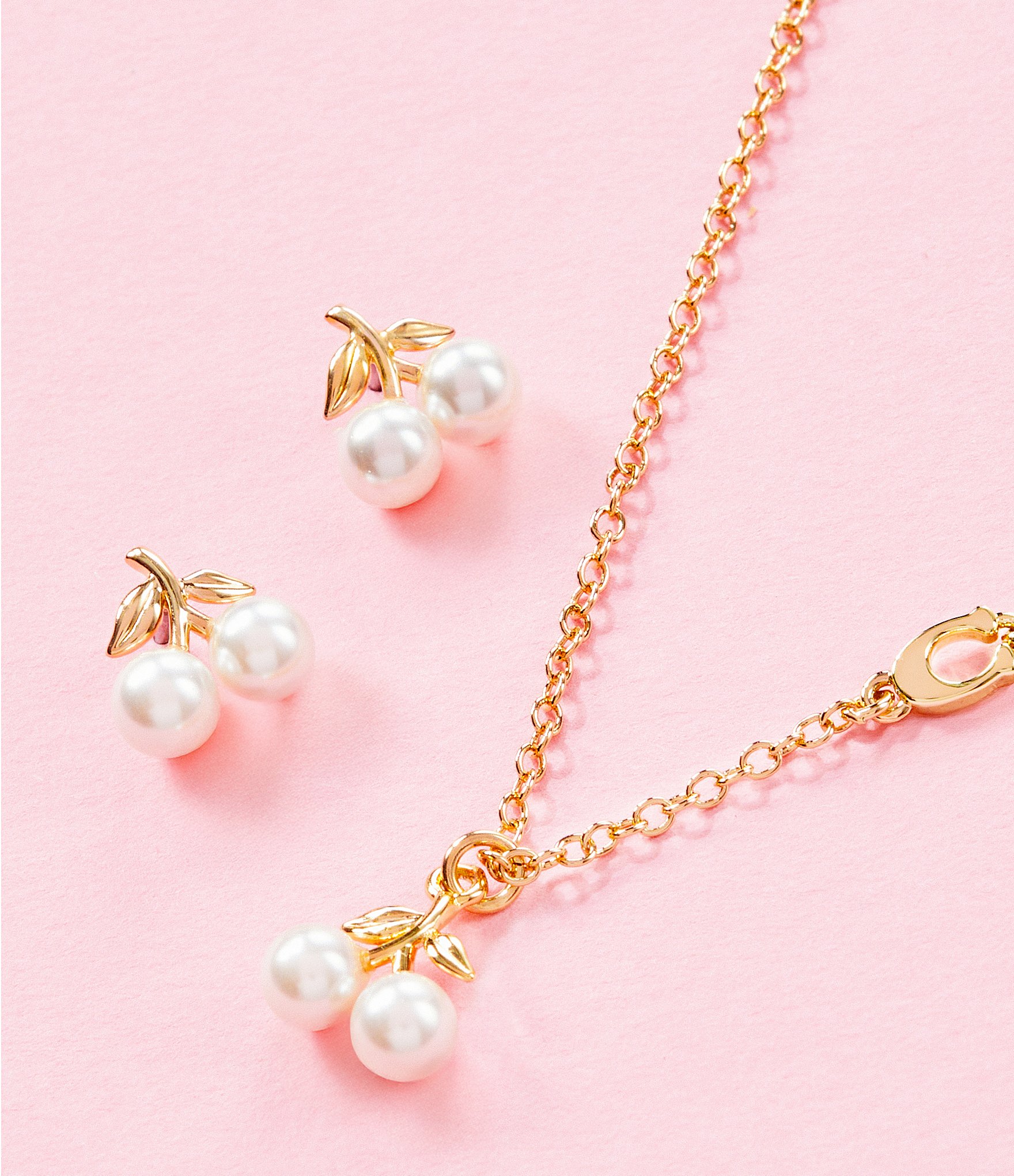 COACH Pearl Cherry Stud Earrings