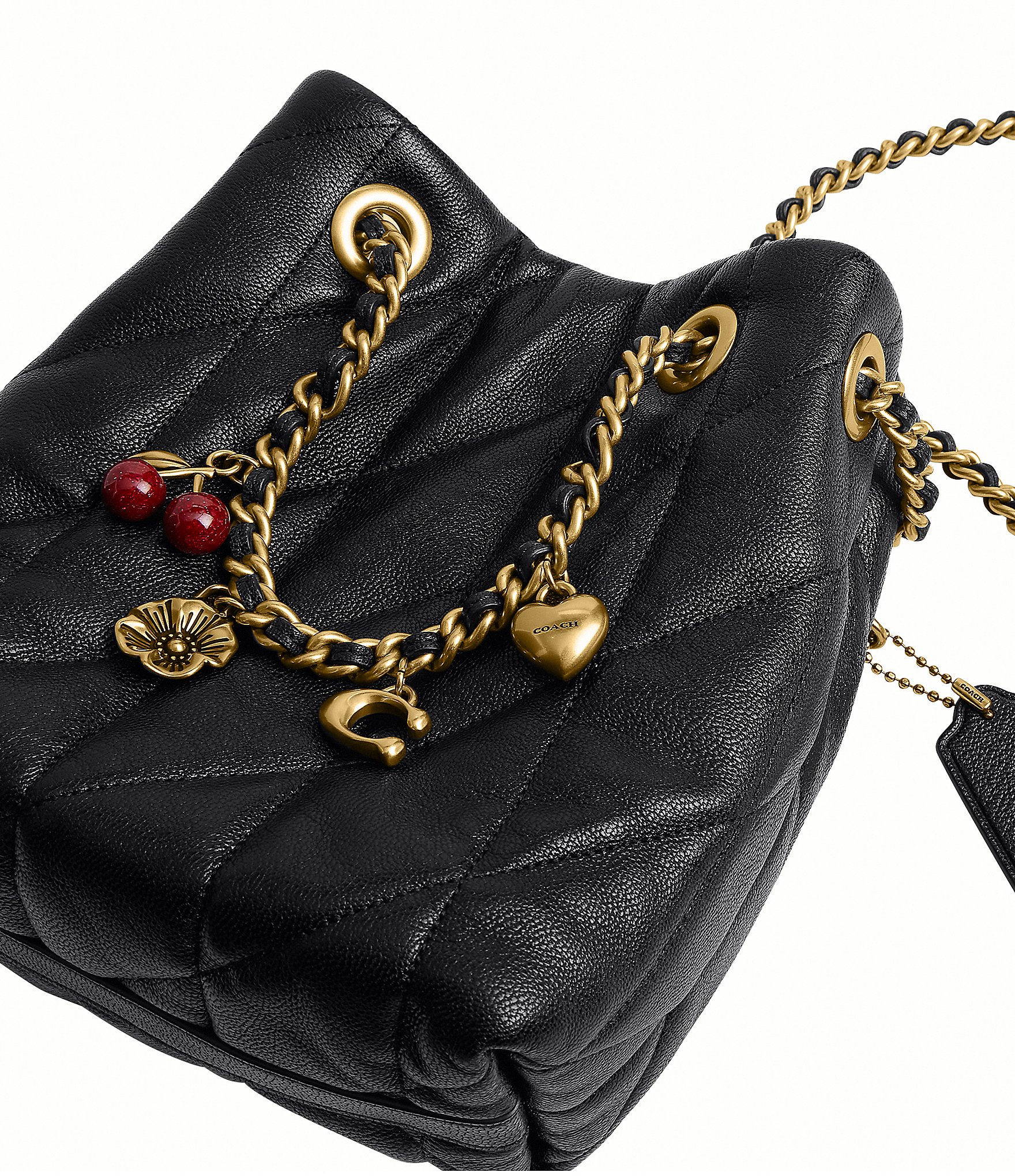 COACH Quilted Jade Quilted Drawstring Bag