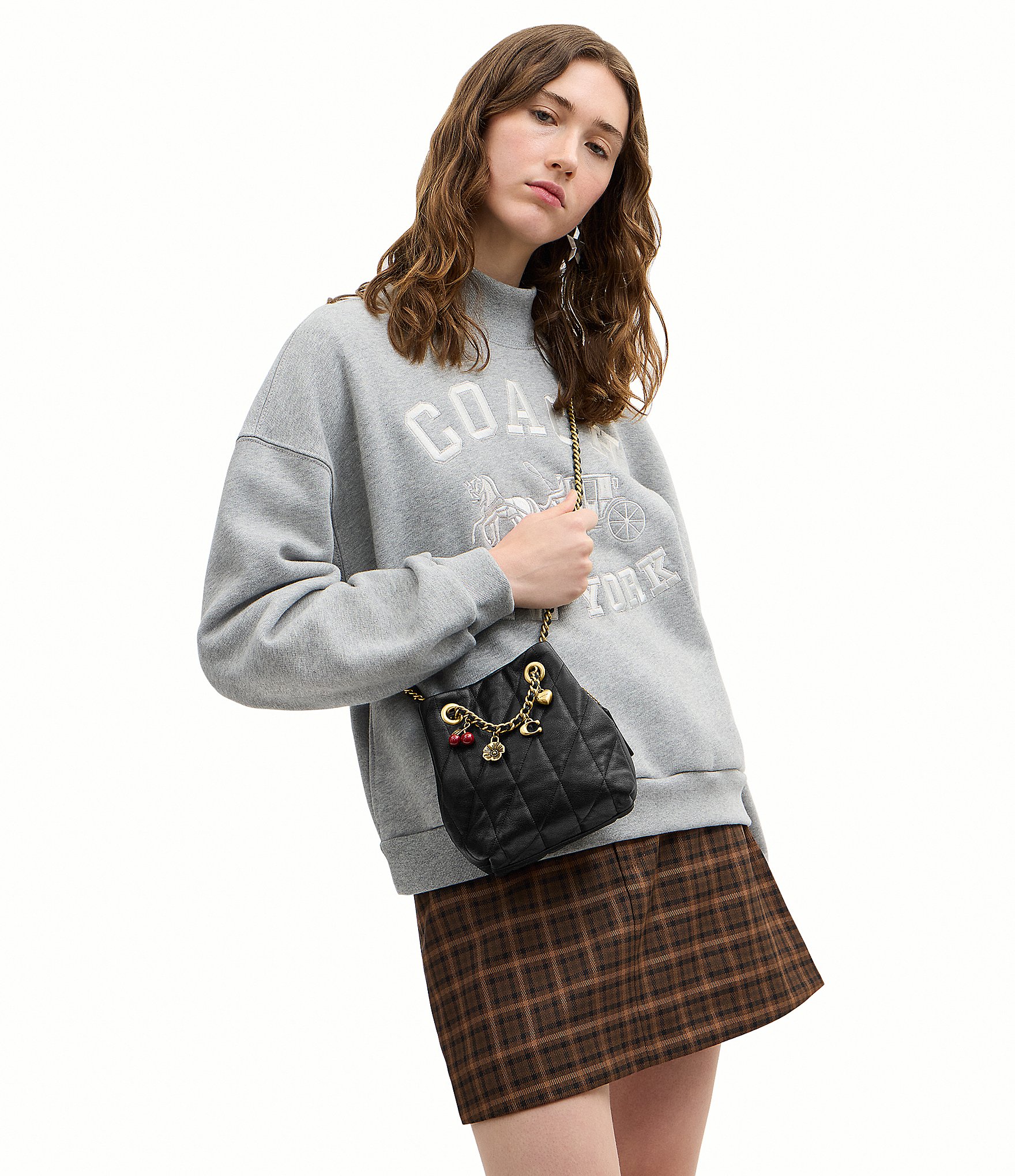 COACH Quilted Jade Quilted Drawstring Bag