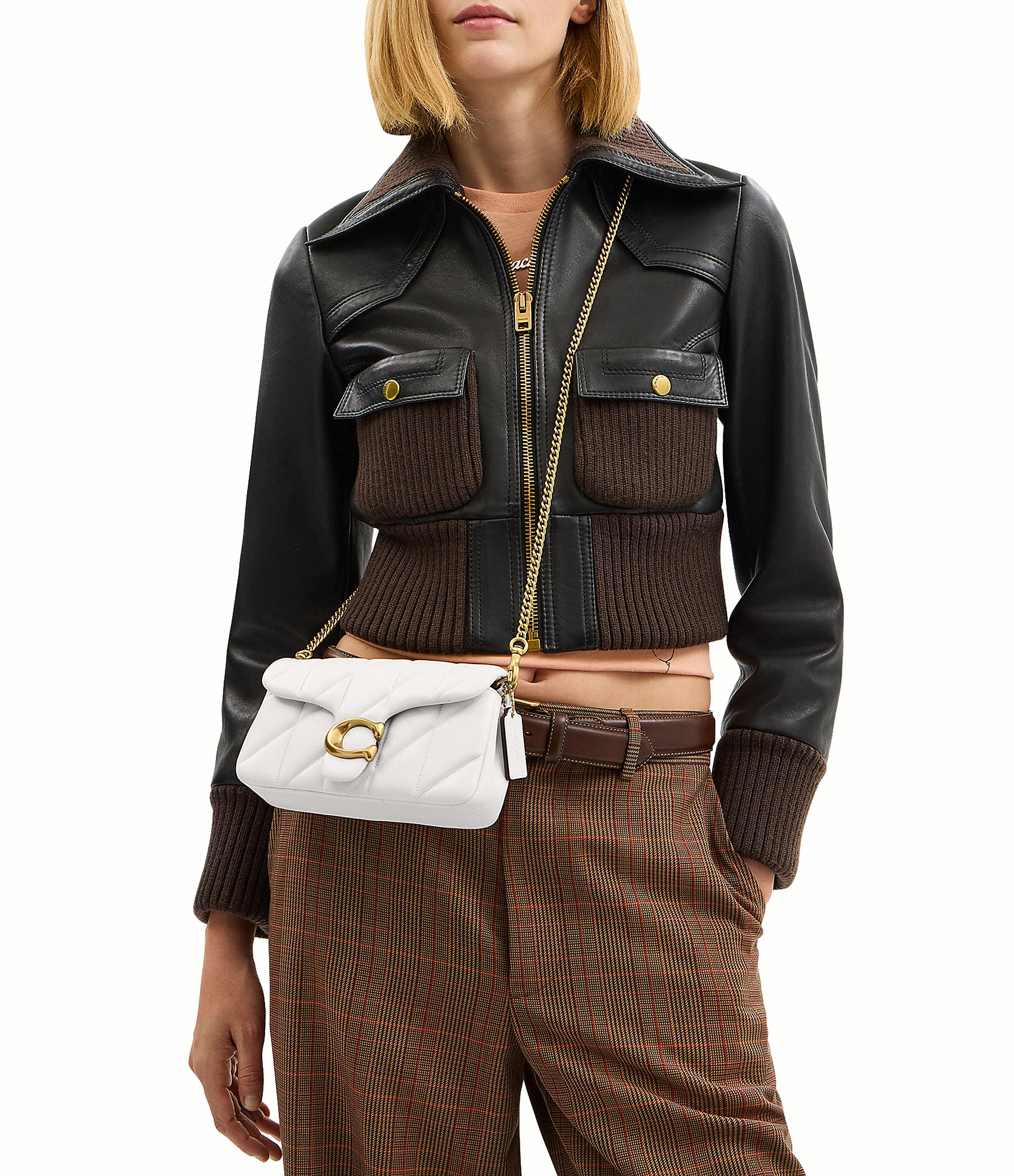 COACH Tabby 19 Quilted Leather Wristlet Crossbody Bag