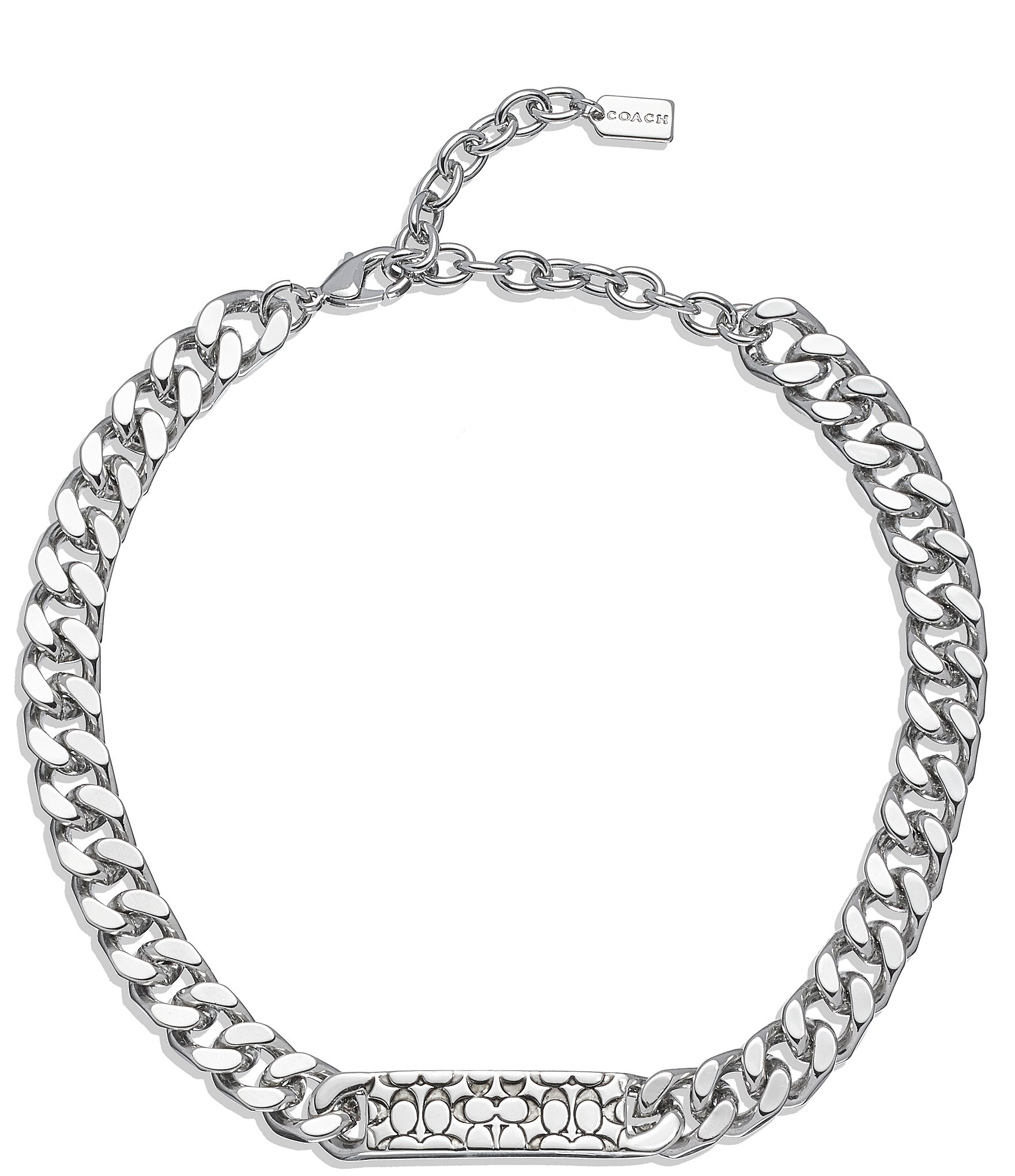 COACH Quilted Signature Link Collar Necklace | Dillard's