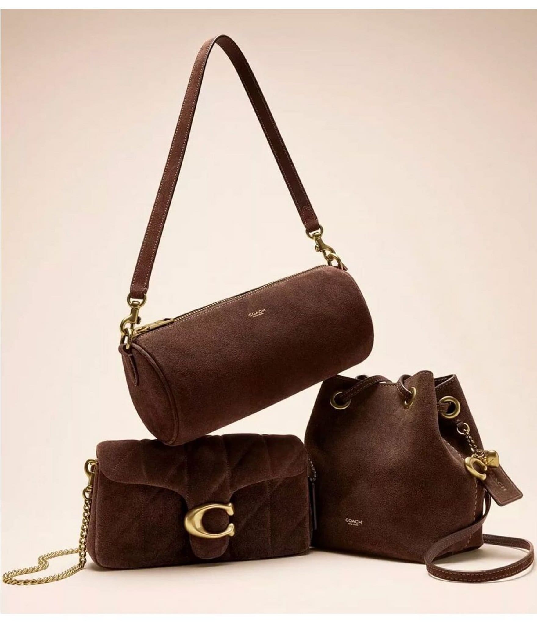 COACH Tabby 26 Quilted Suede Shoulder Bag
