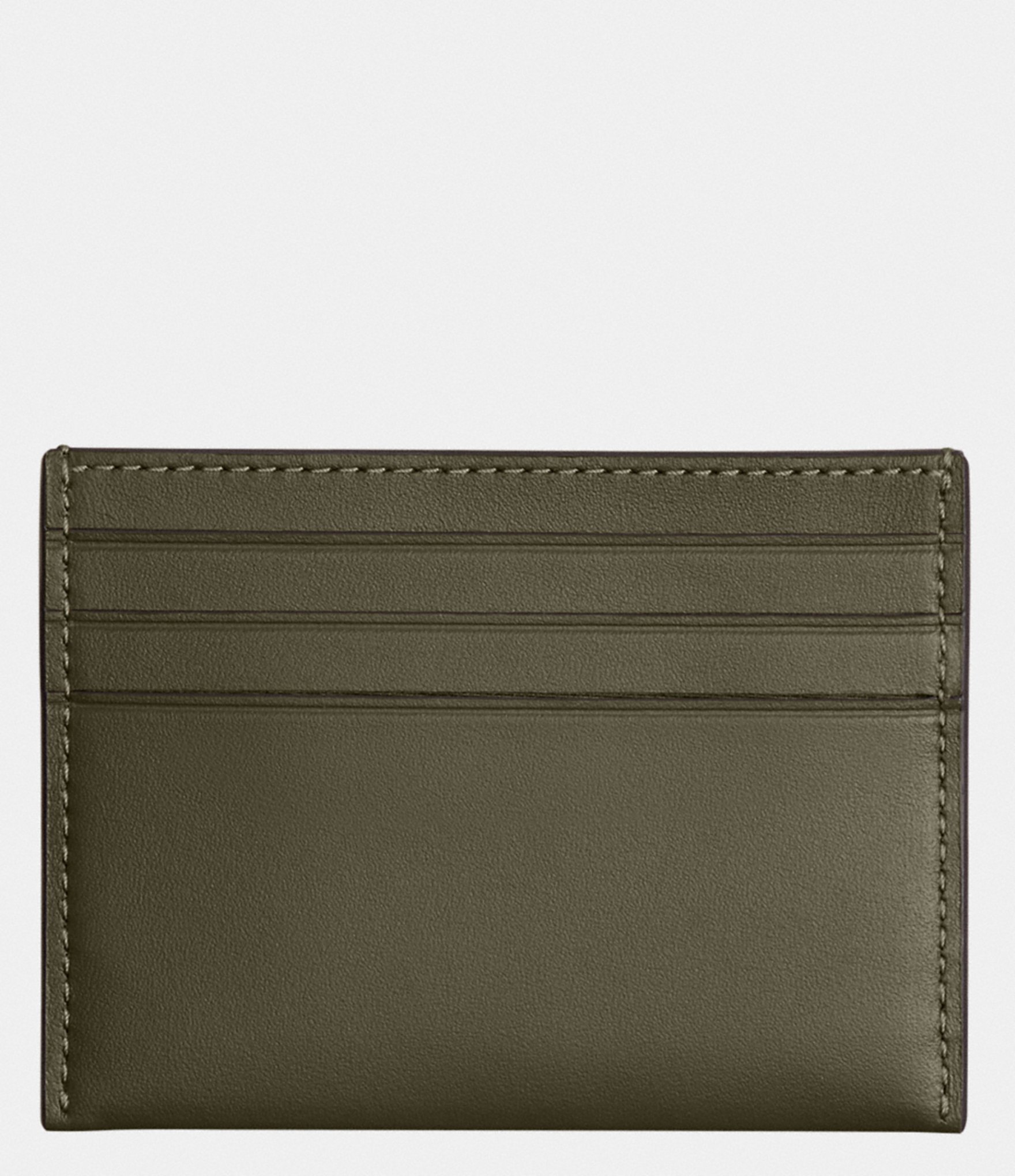 COACH Refined Calf Leather Flat Card Case