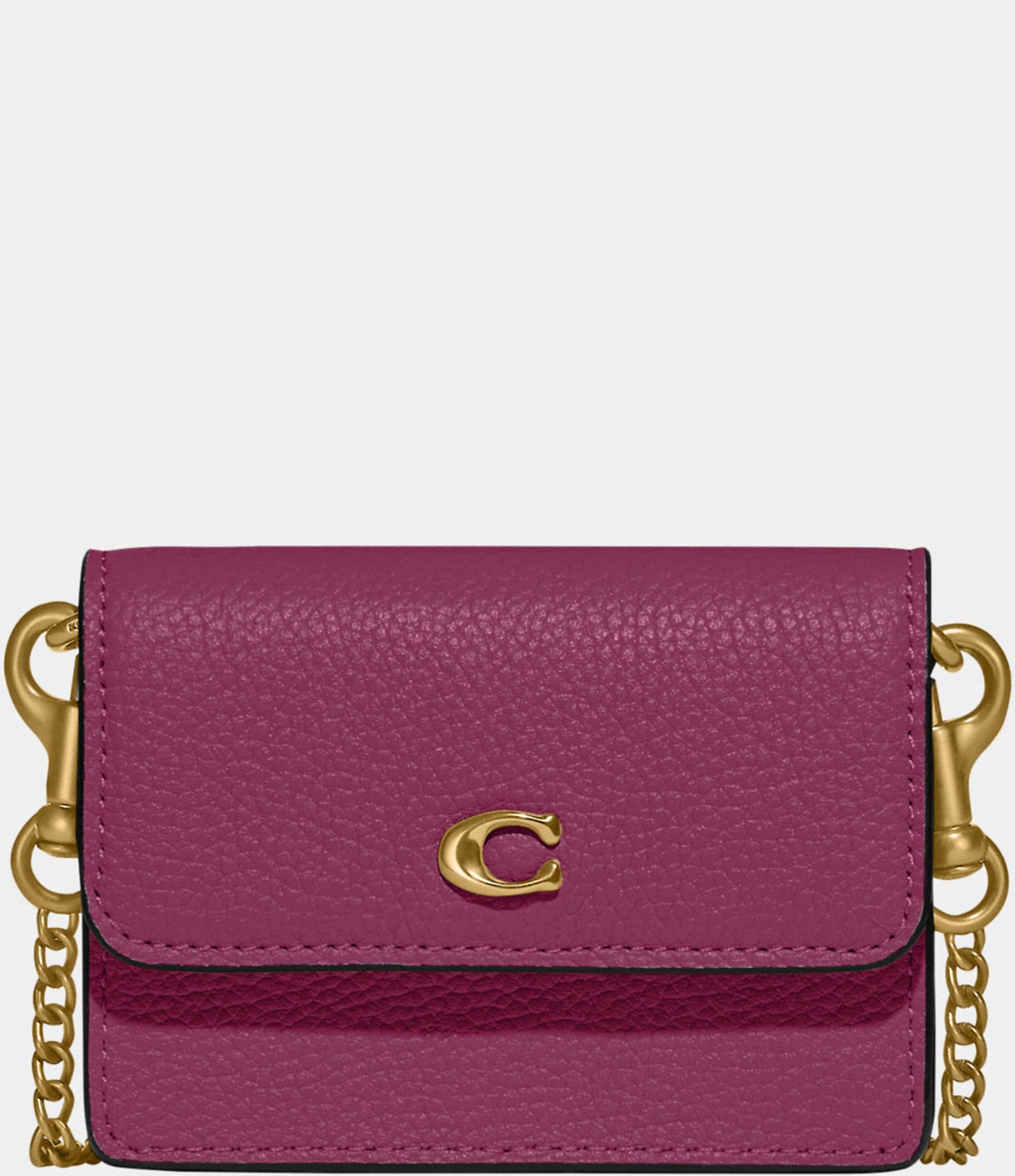 Coach Complimentary Turnlock Card Case With Leather Sequins