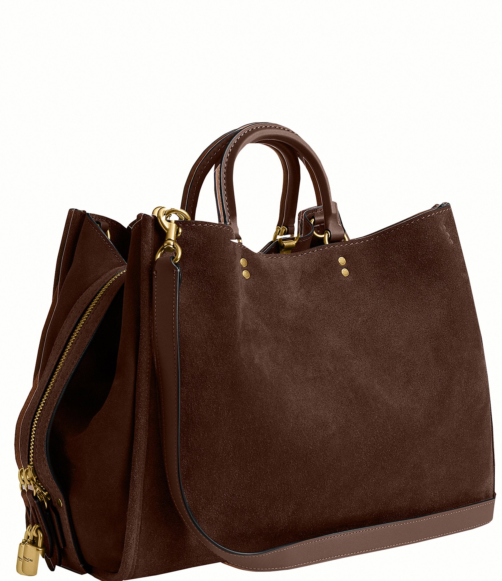 COACH Rogue 40 Suede Satchel Bag