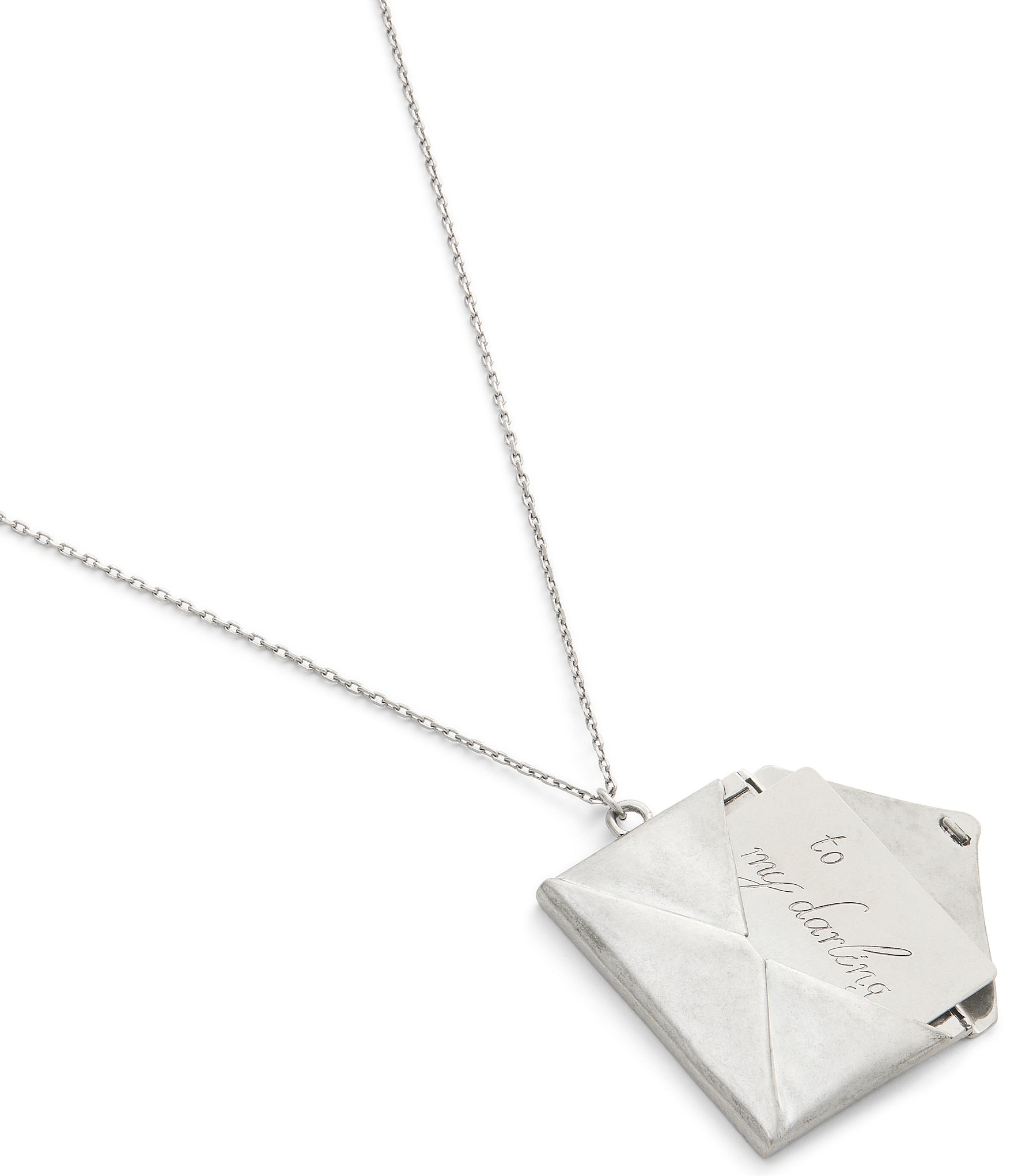 COACH Runway Envelope Long Pendant Necklace