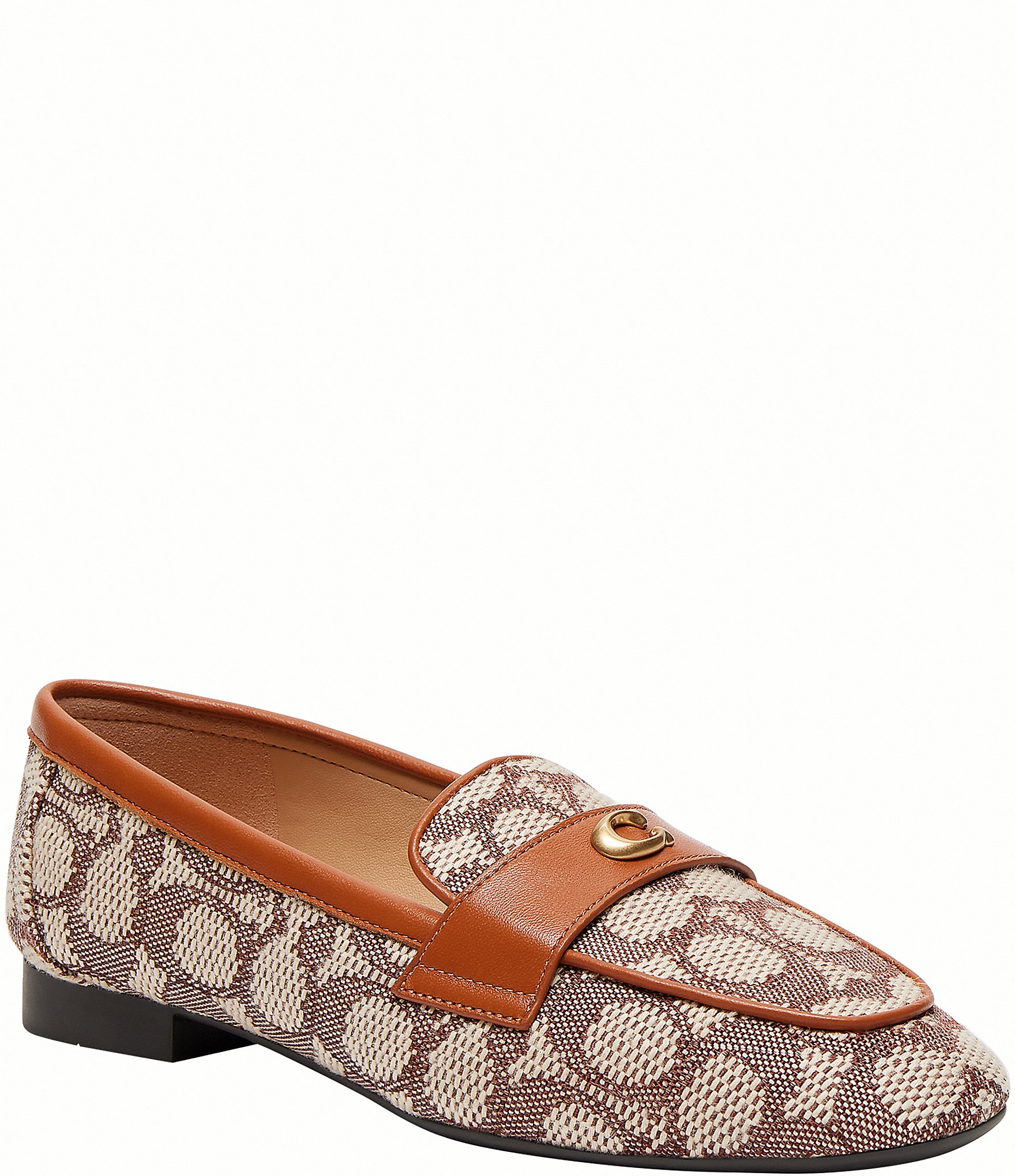 Coach Brown and Tan Loafers Coach #A01918 “Olive main image 3