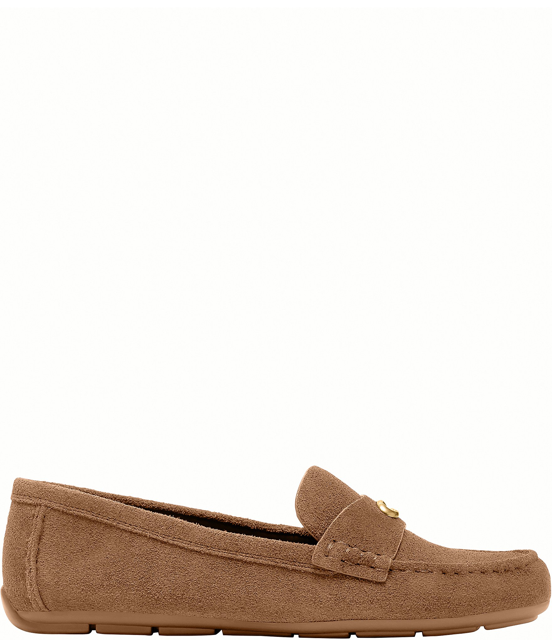 COACH Sculpted C Suede Driver Loafers