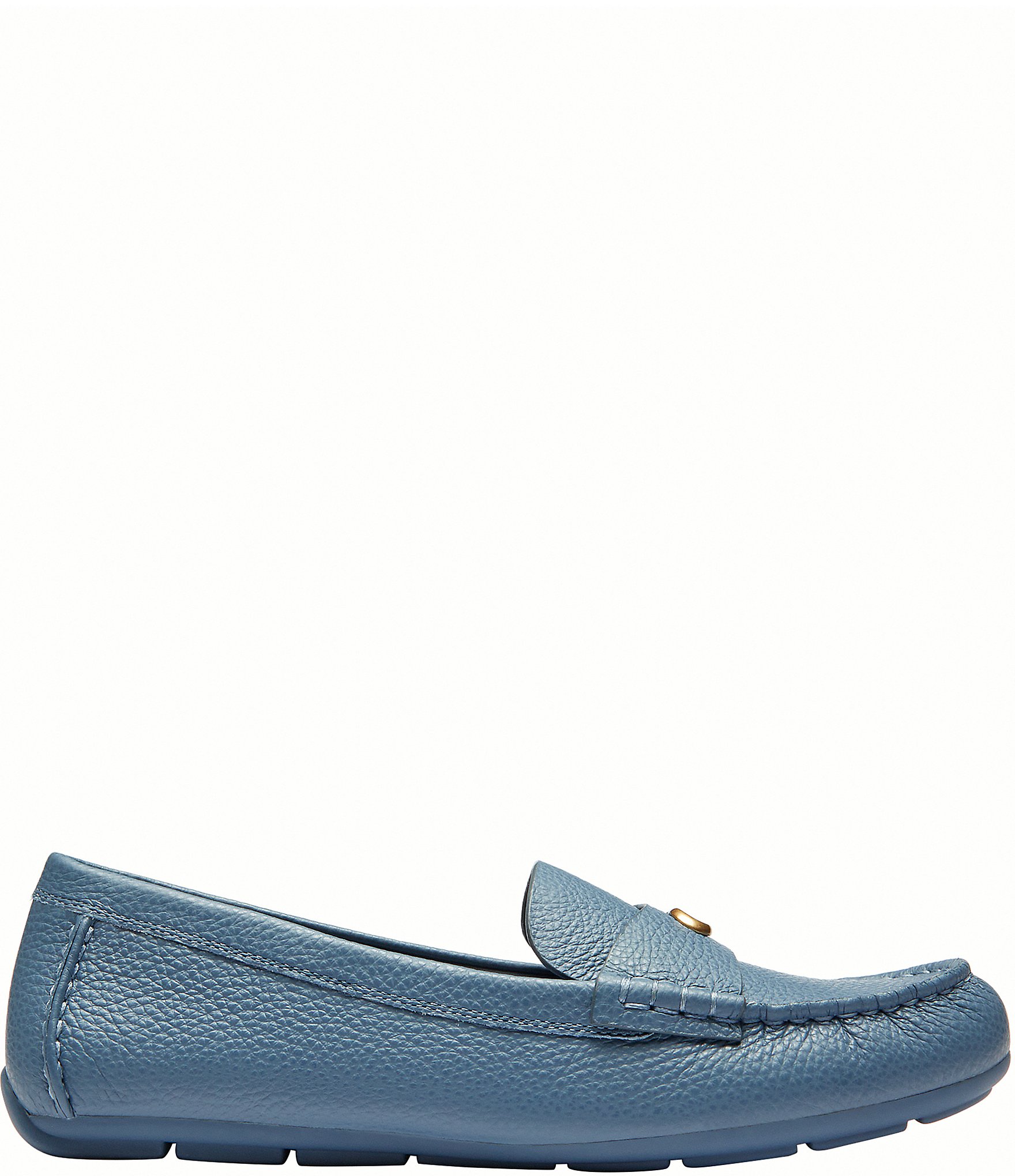 COACH Sculpted C Leather Driver Loafers