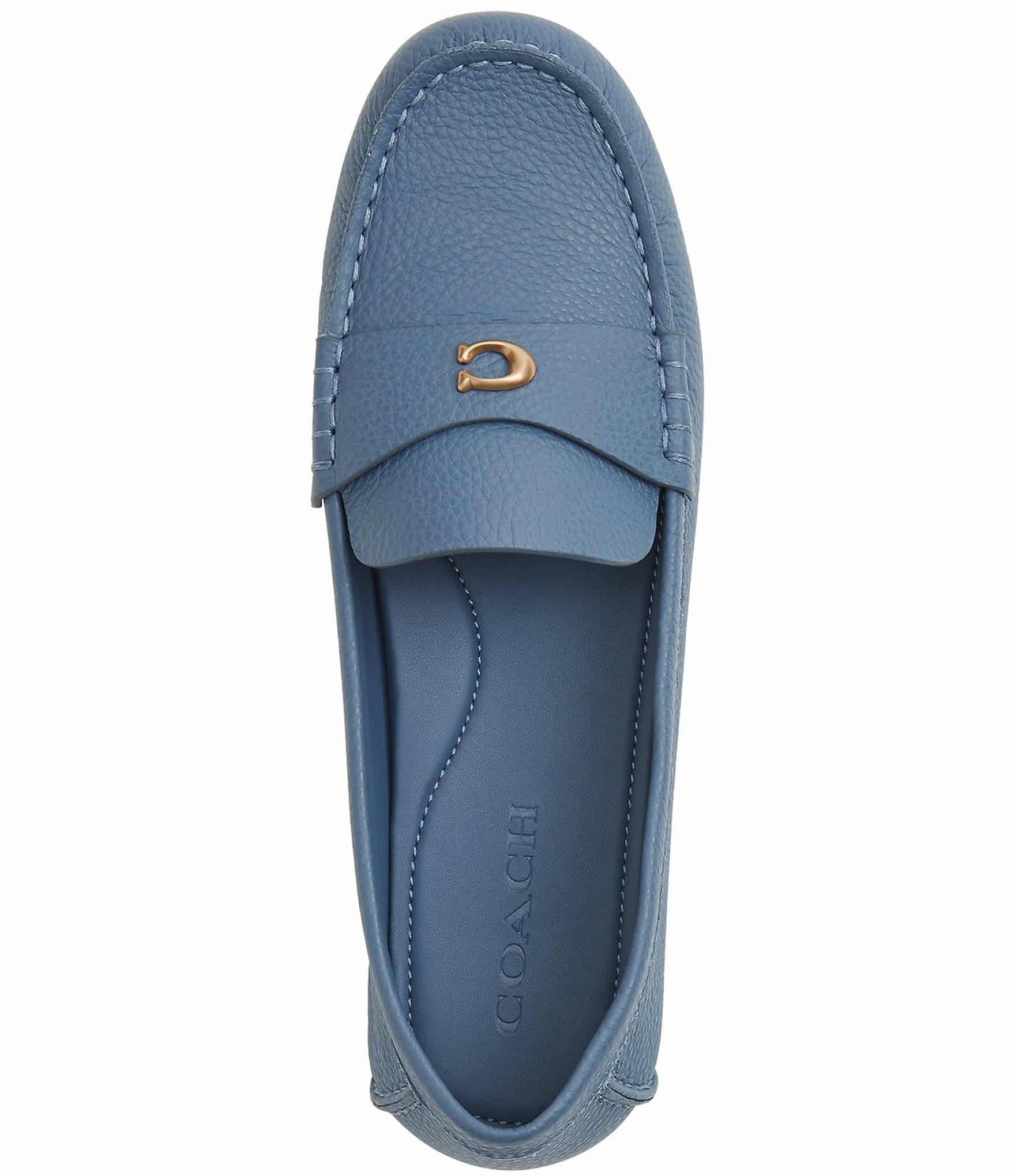 COACH Sculpted C Leather Driver Loafers