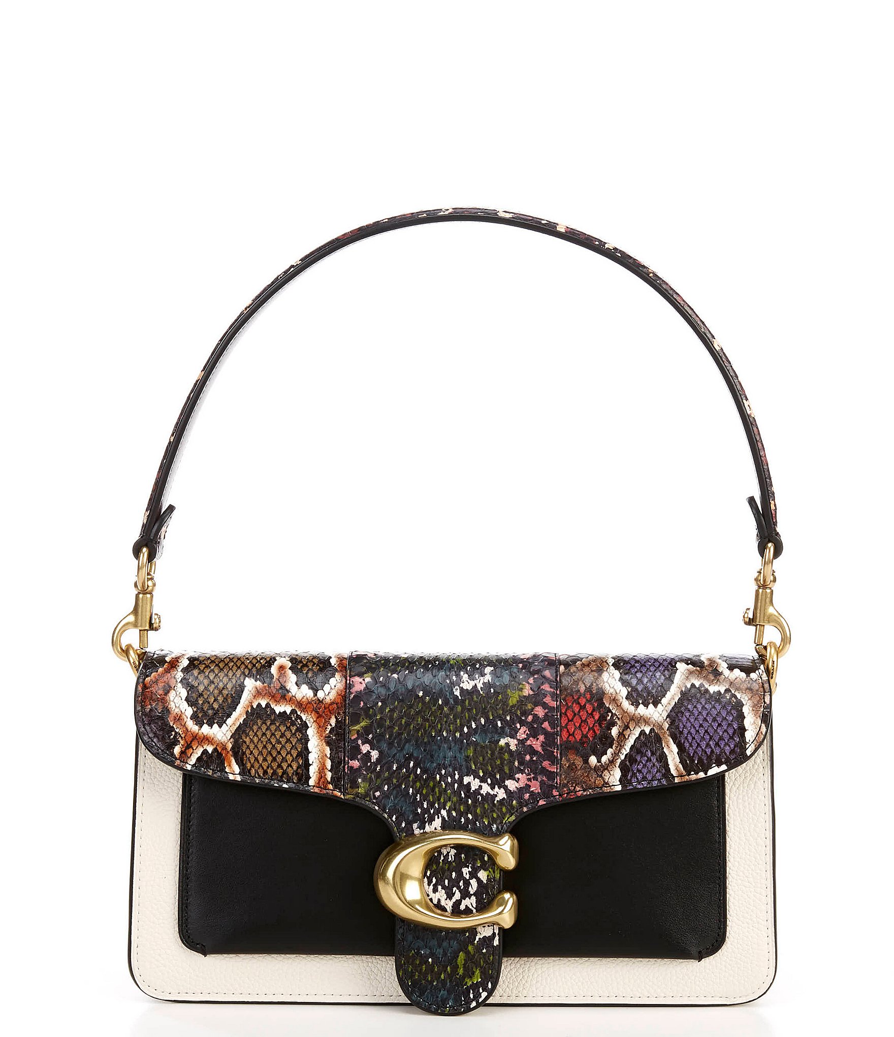 Coach Tabby Snakeskin Colorblock Shoulder Bag Dillard S