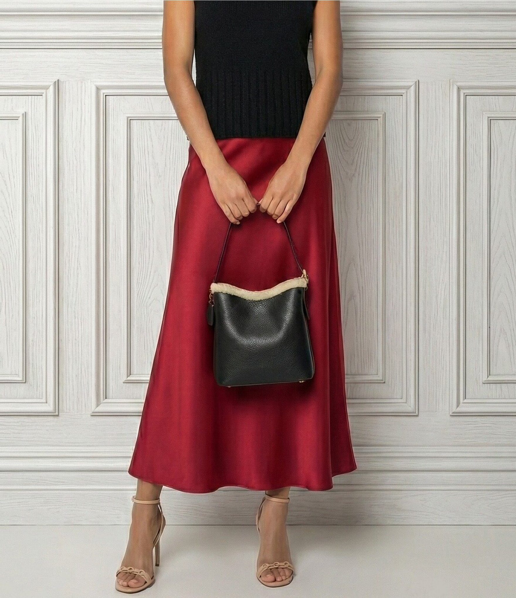 COACH Shearling Bleecker Bucket Bag