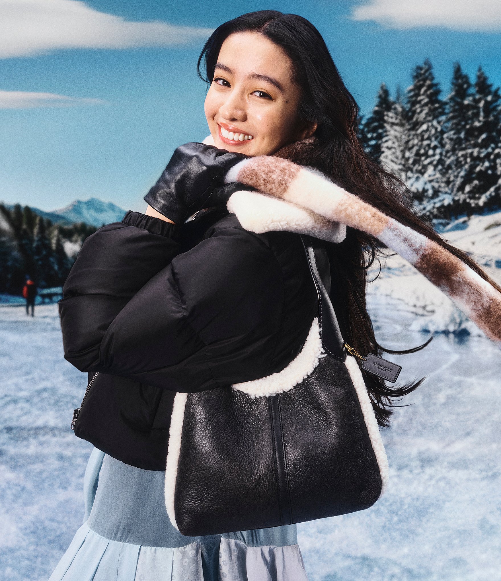 COACH Shearling Brooklyn Shoulder Bag 28