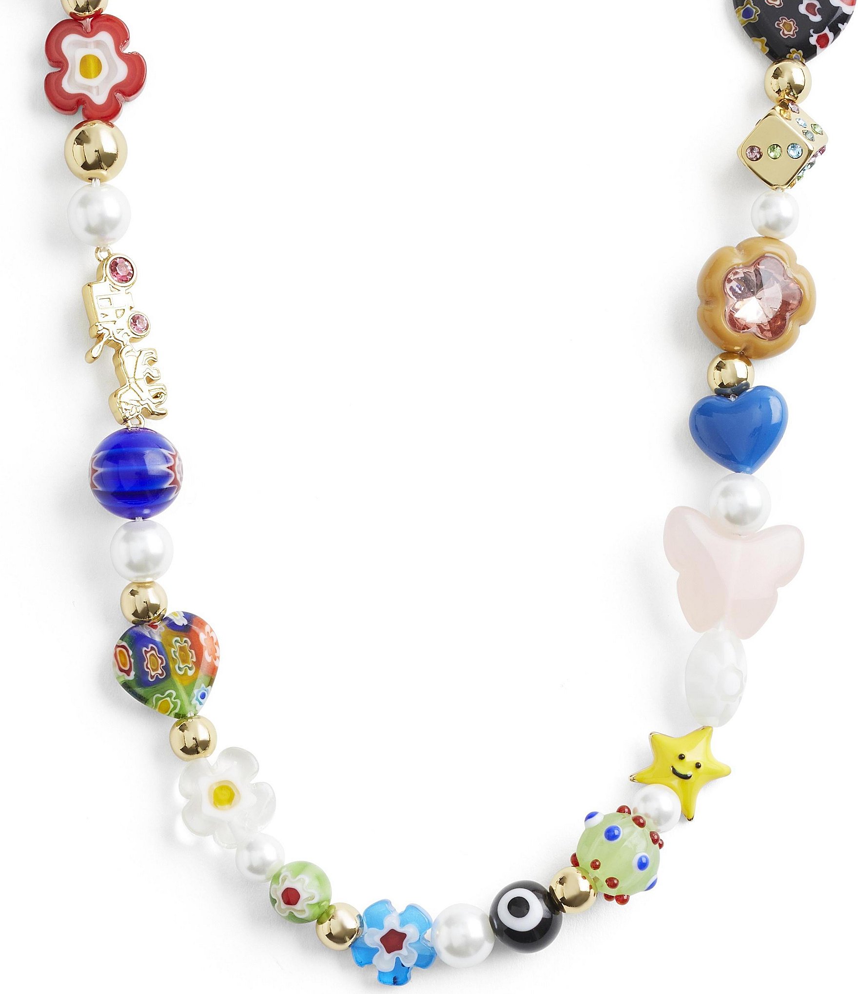 COACH Signature Beaded Collar Necklace