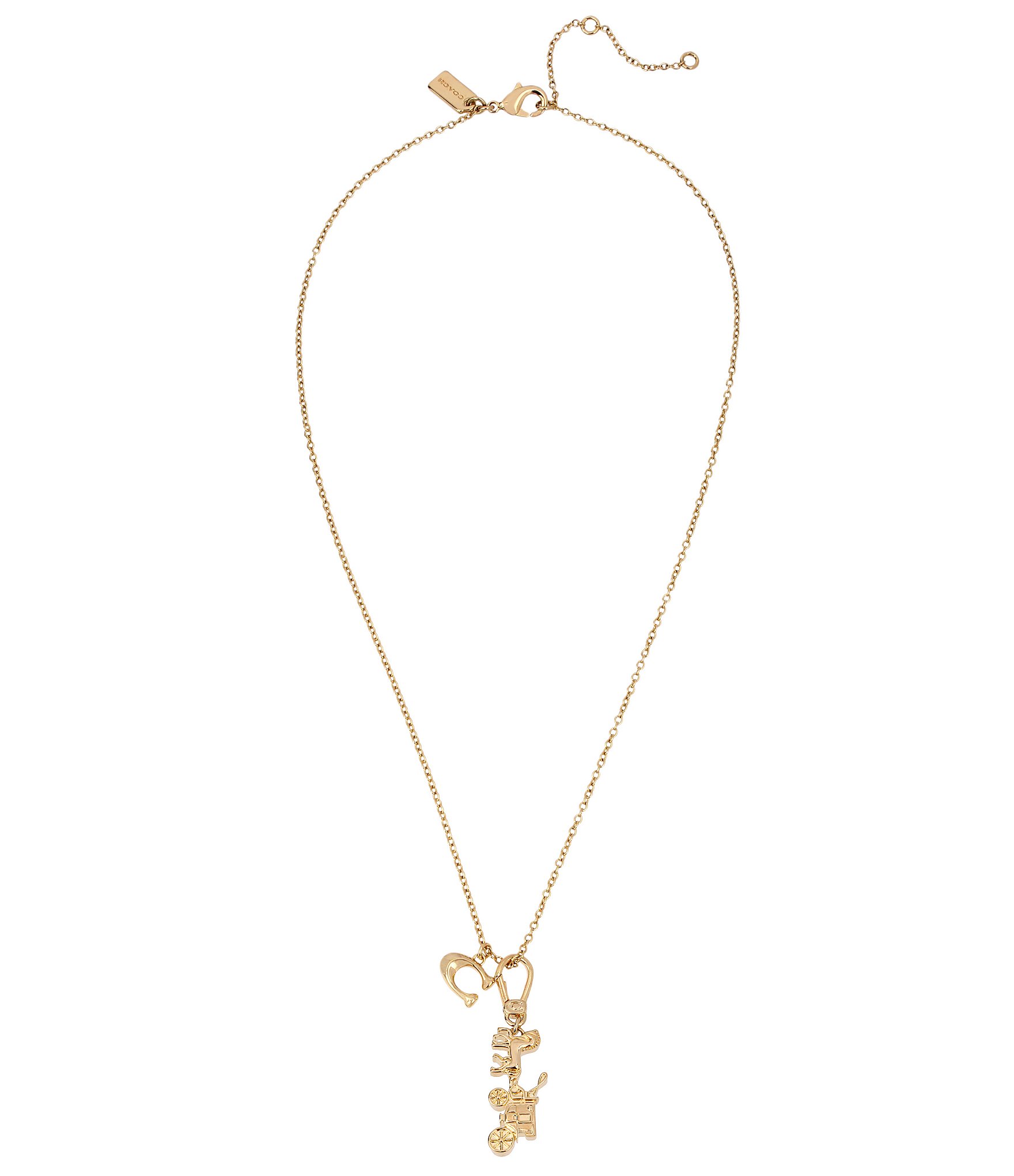 COACH Signature C Charm Starter Necklace