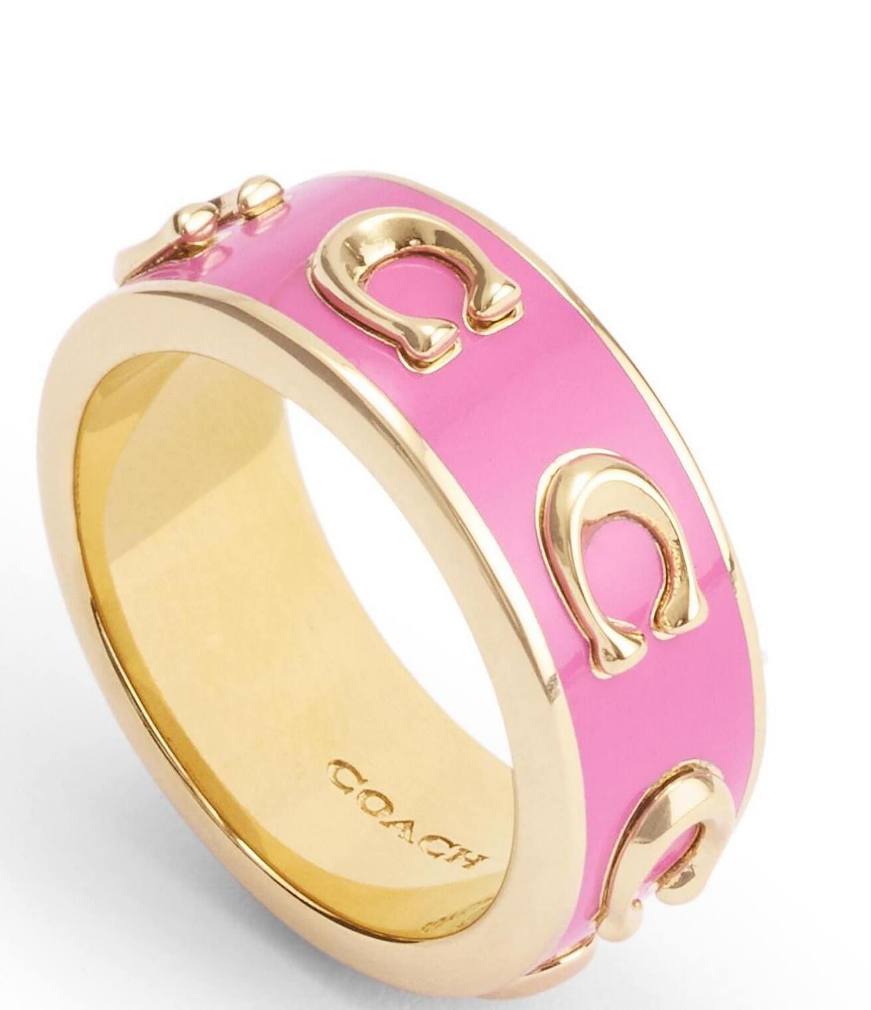 COACH Signature C Enamel Band Ring