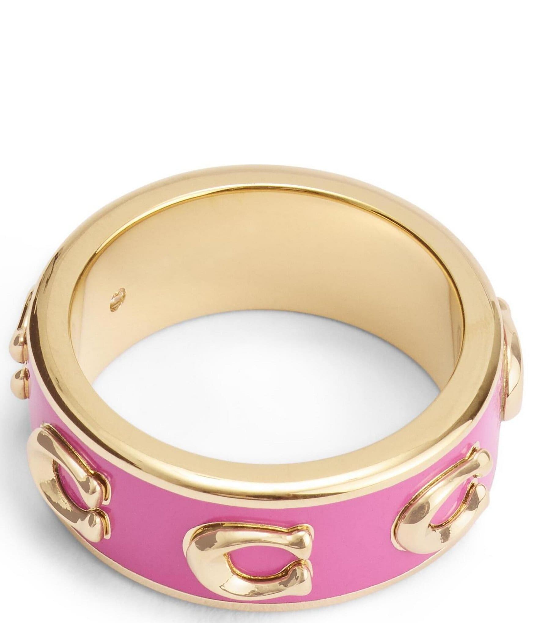 COACH Signature C Enamel Band Ring