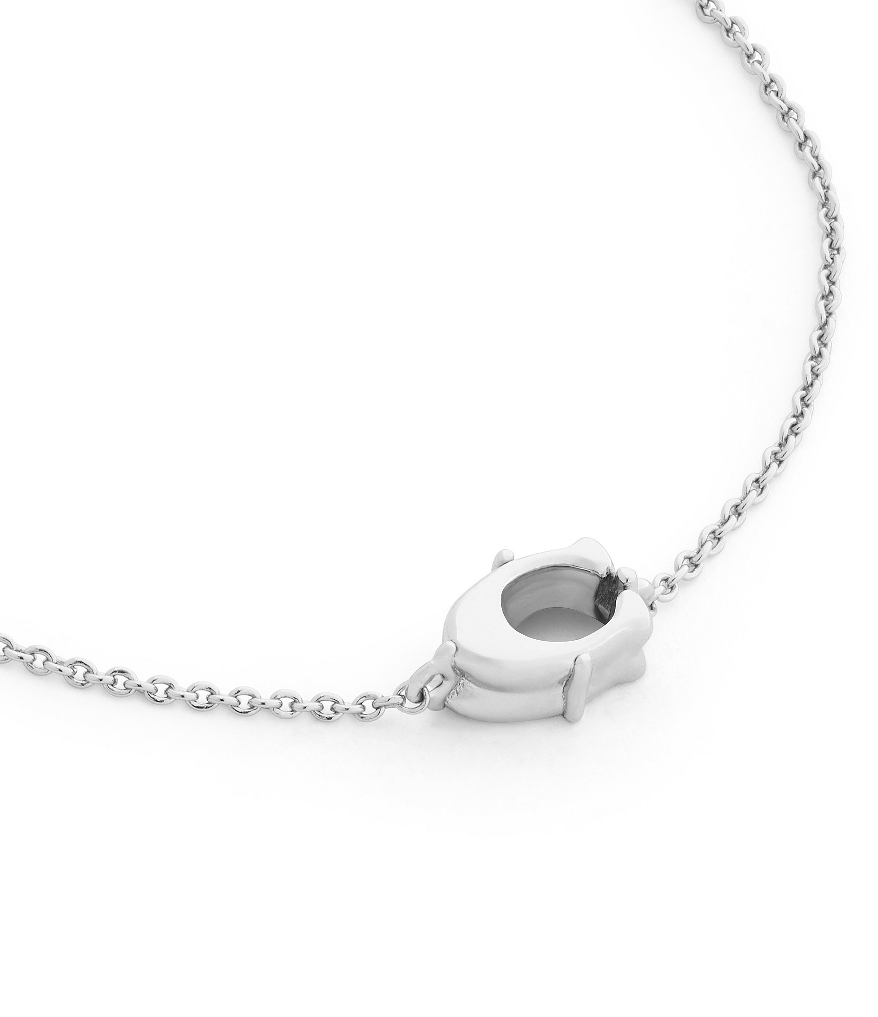 COACH Signature C Prong Charm Line Bracelet