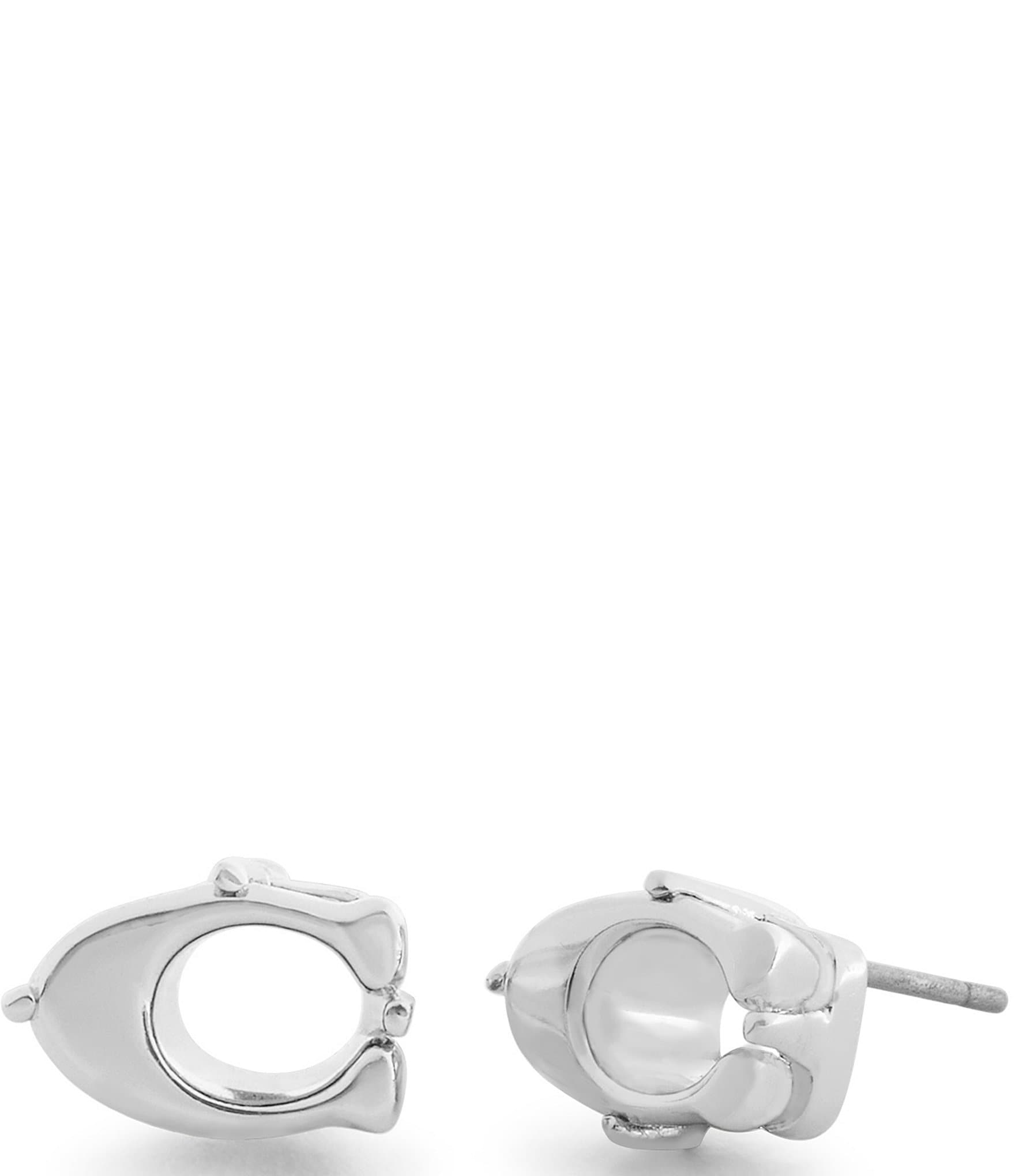 COACH Signature C Prong Stud Earrings
