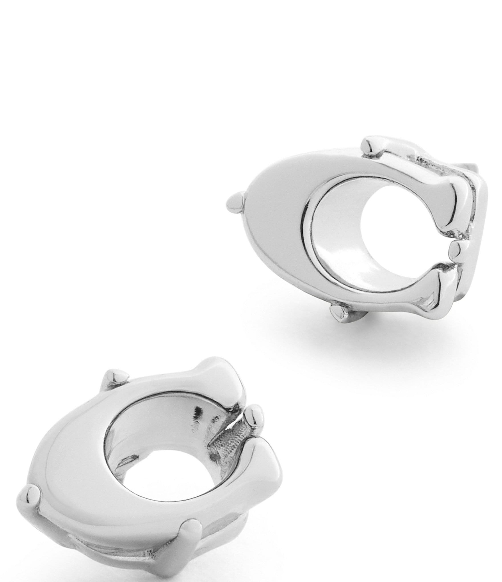 COACH Signature C Prong Stud Earrings