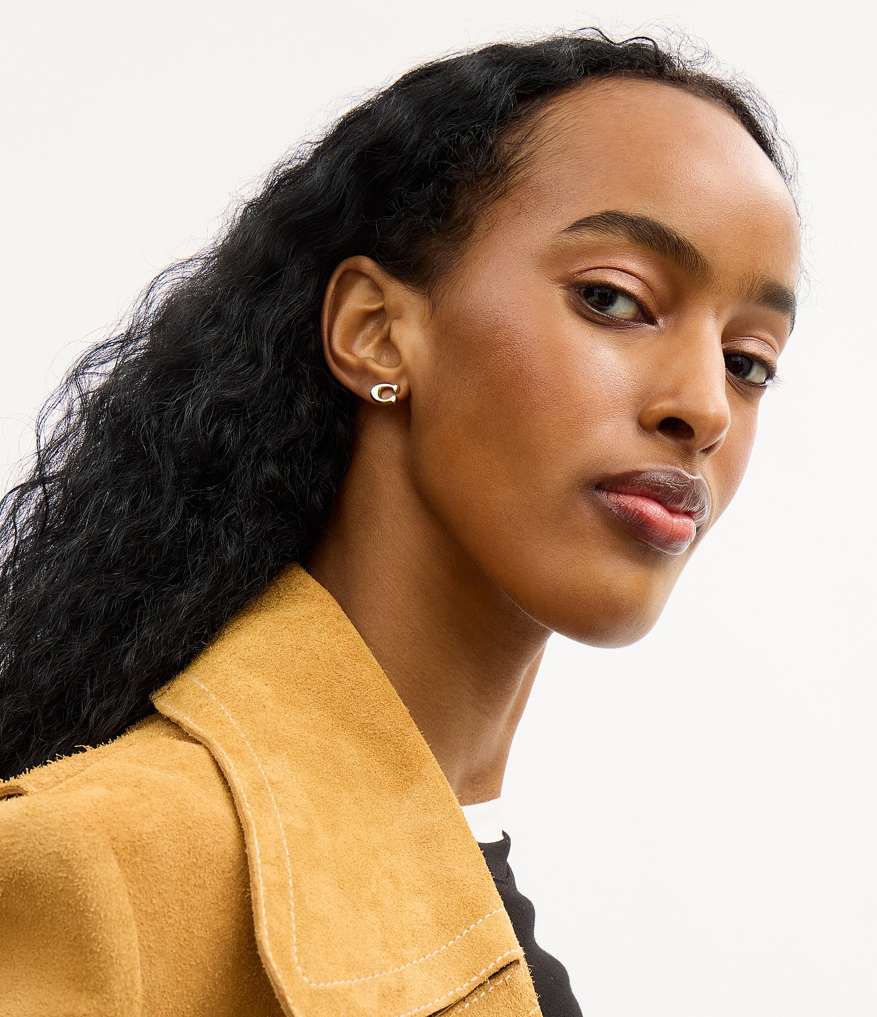COACH Signature C Stud Earrings