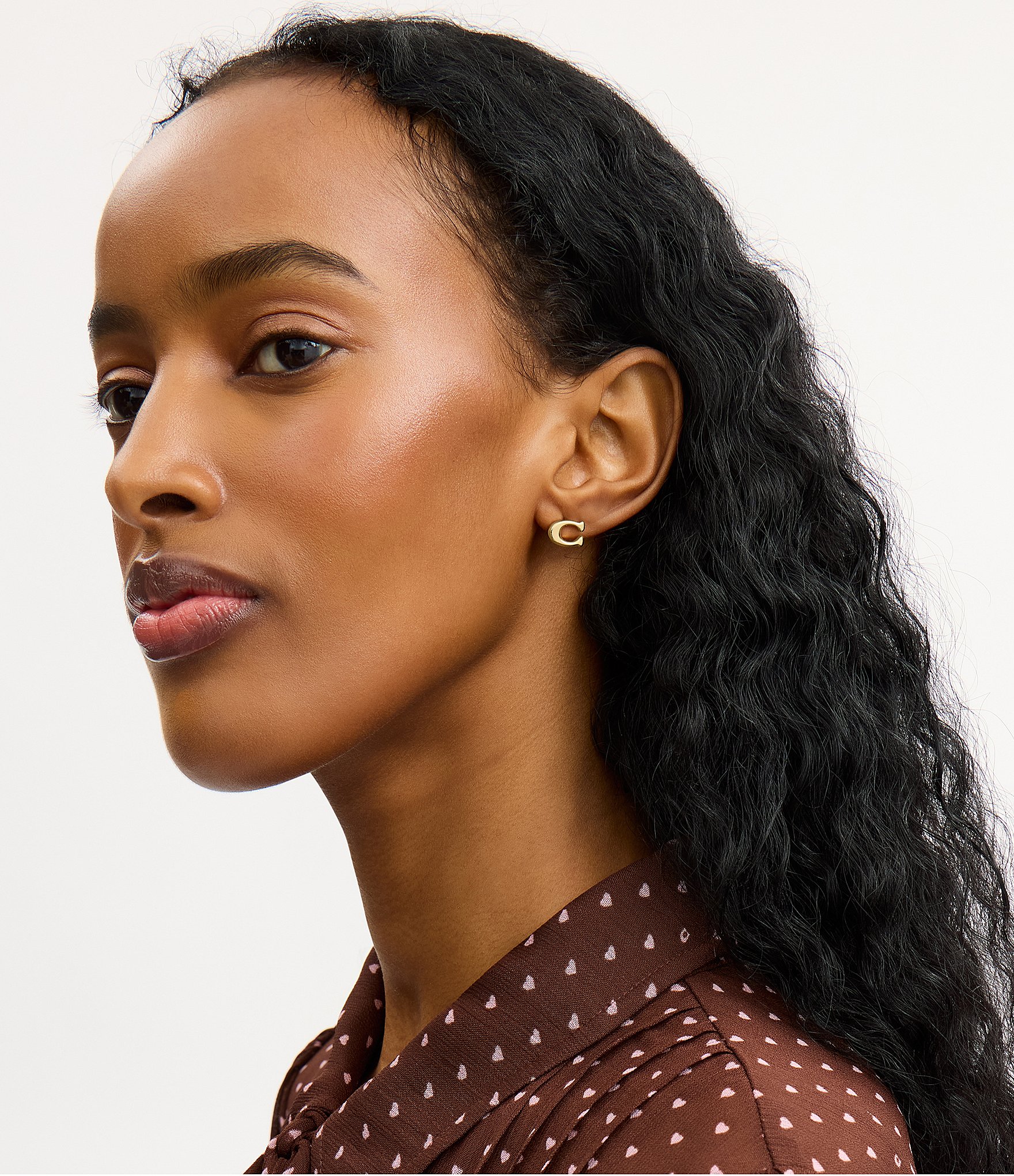 COACH Signature C Stud Earrings