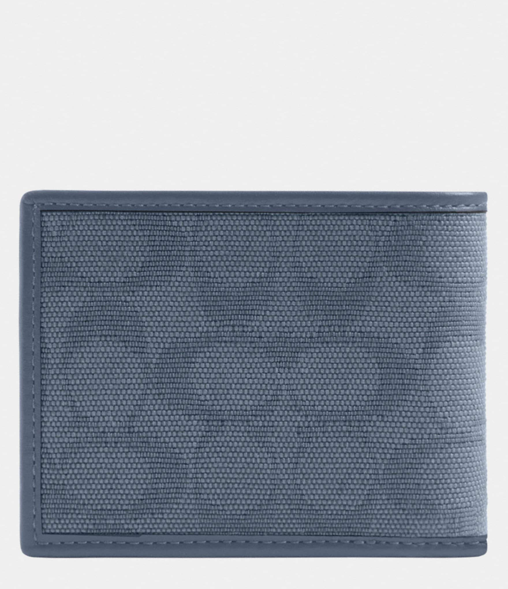 COACH Signature Canvas Jacquard/Refined Calfskin Leather Slim Billfold Wallet