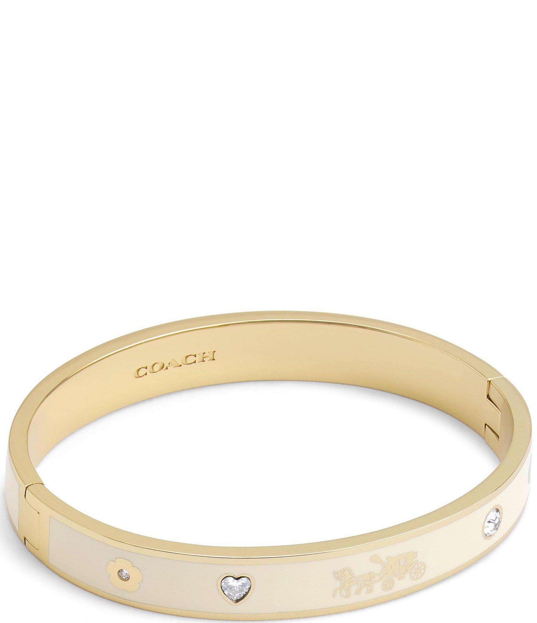 COACH Signature Horse & Carriage Bangle Bracelet