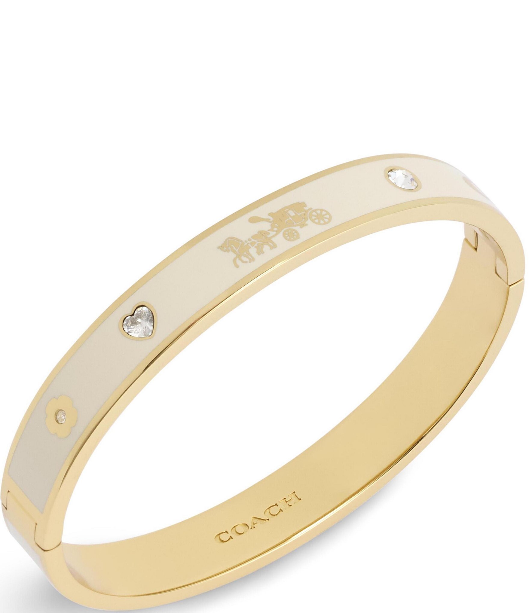 COACH Signature Horse & Carriage Bangle Bracelet