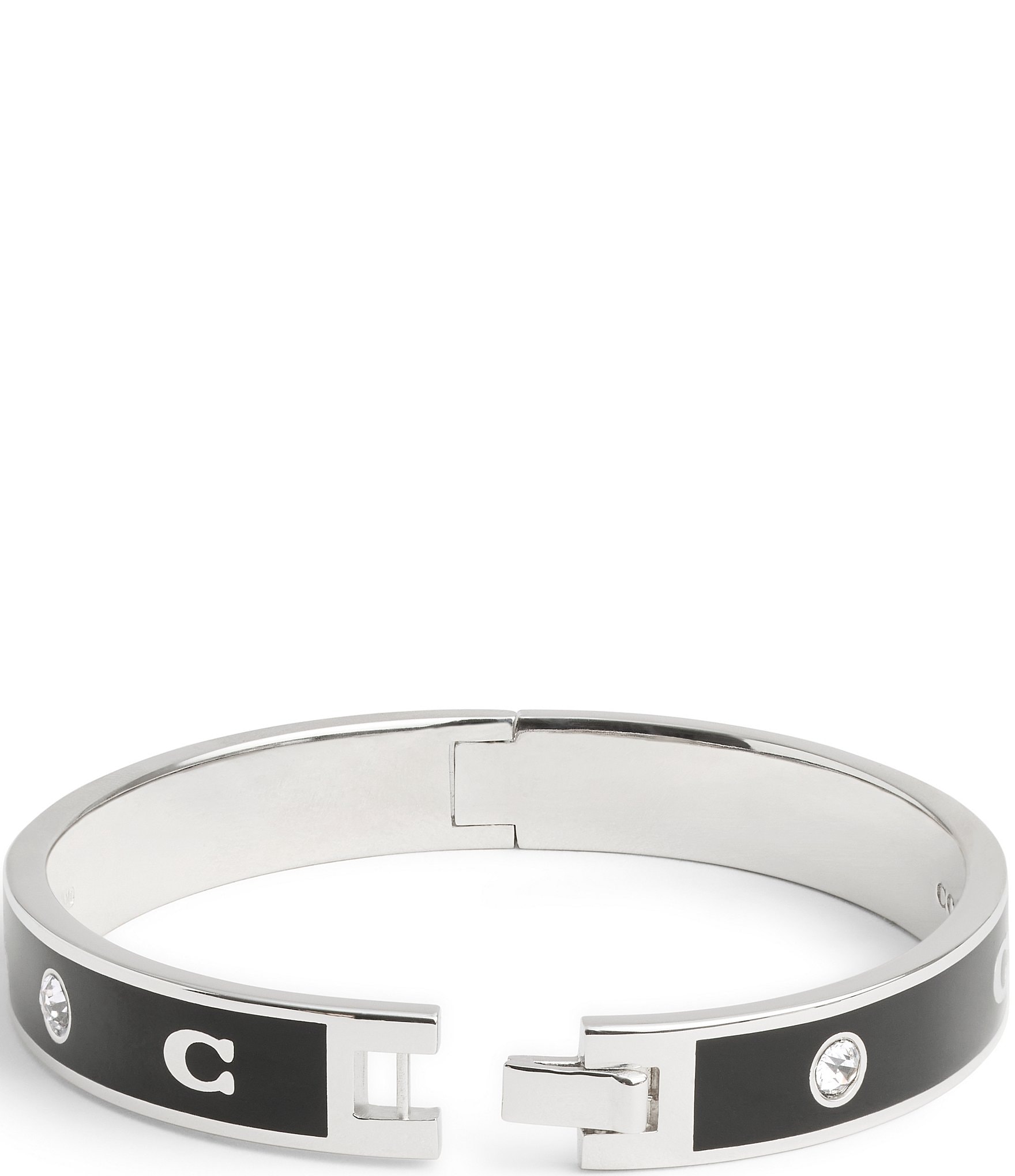 COACH Signature Horse & Carriage Crystal Bangle Bracelet