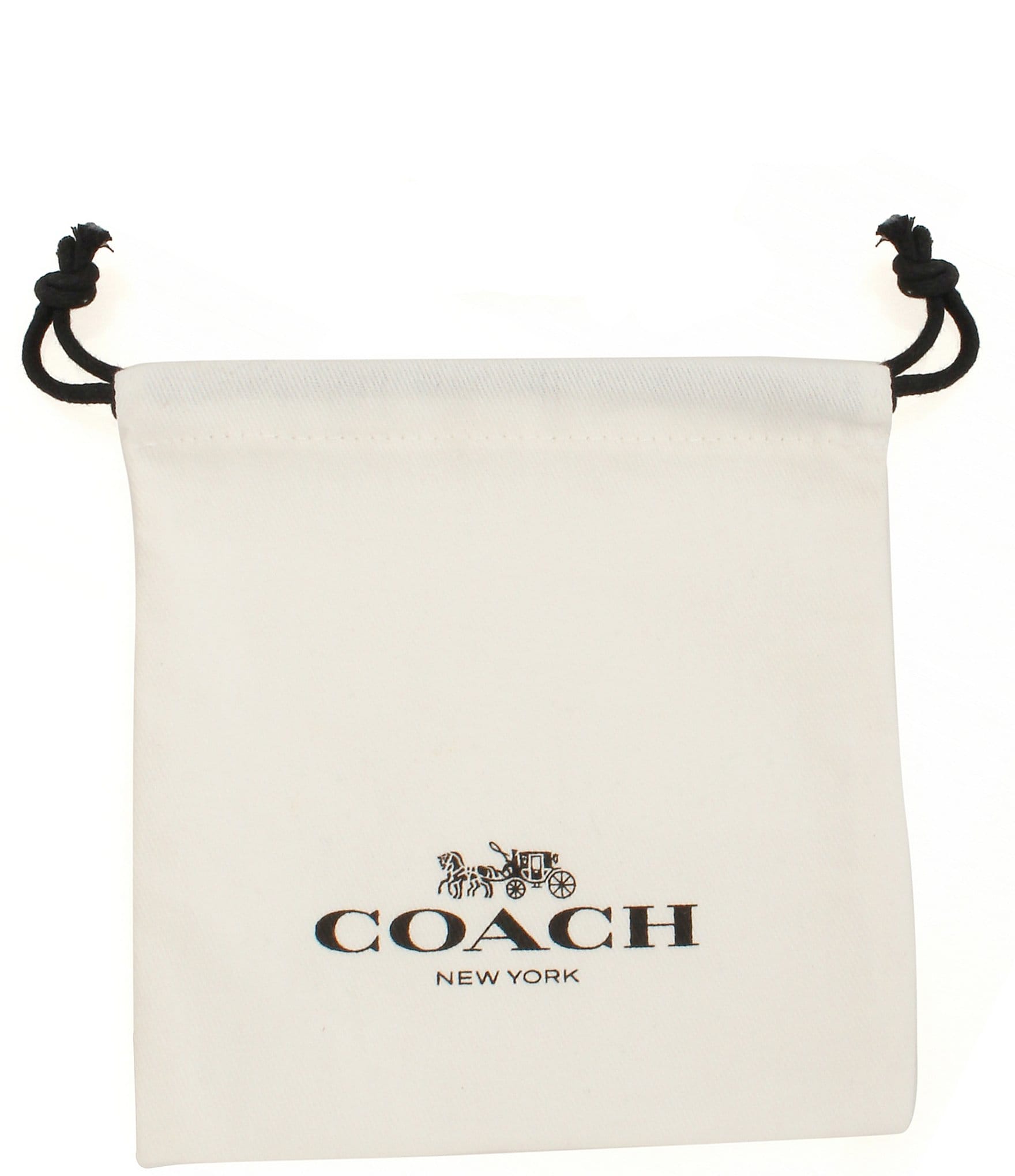 COACH Signature Horse & Carriage Crystal Hoop Earrings