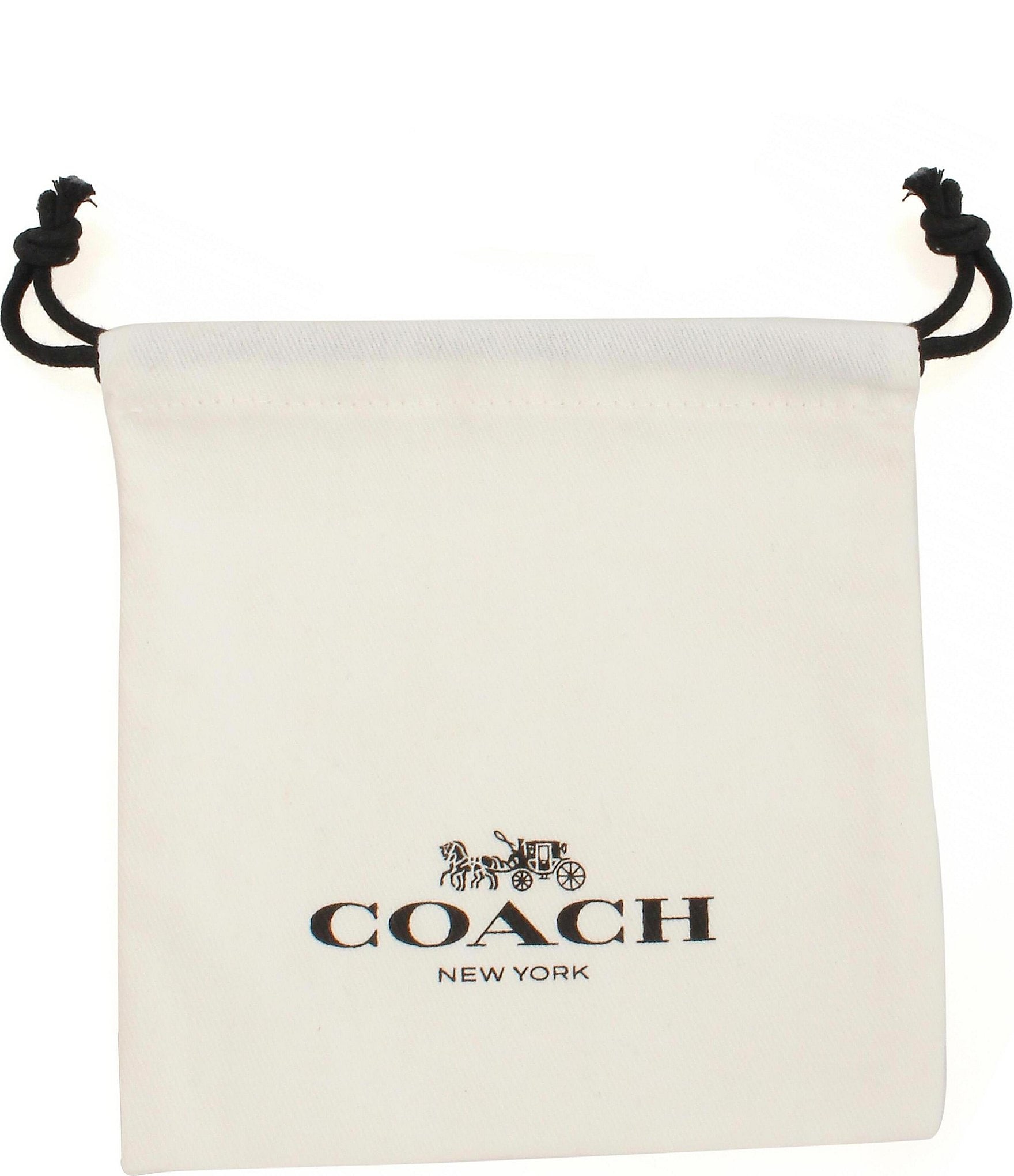 COACH Signature Horse & Carriage Pearl Short Pendant Necklace