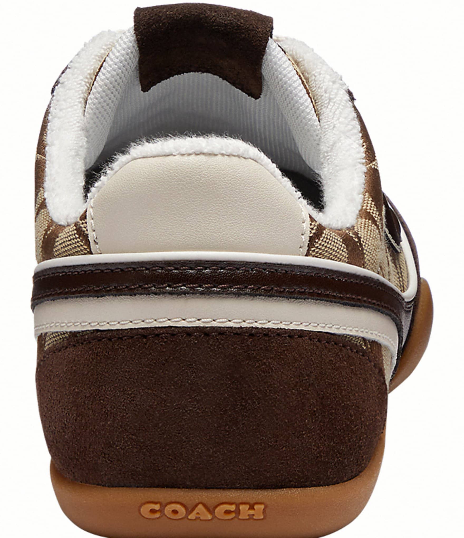 COACH Signature Jacquard Logo Lace Up Track Sneakers